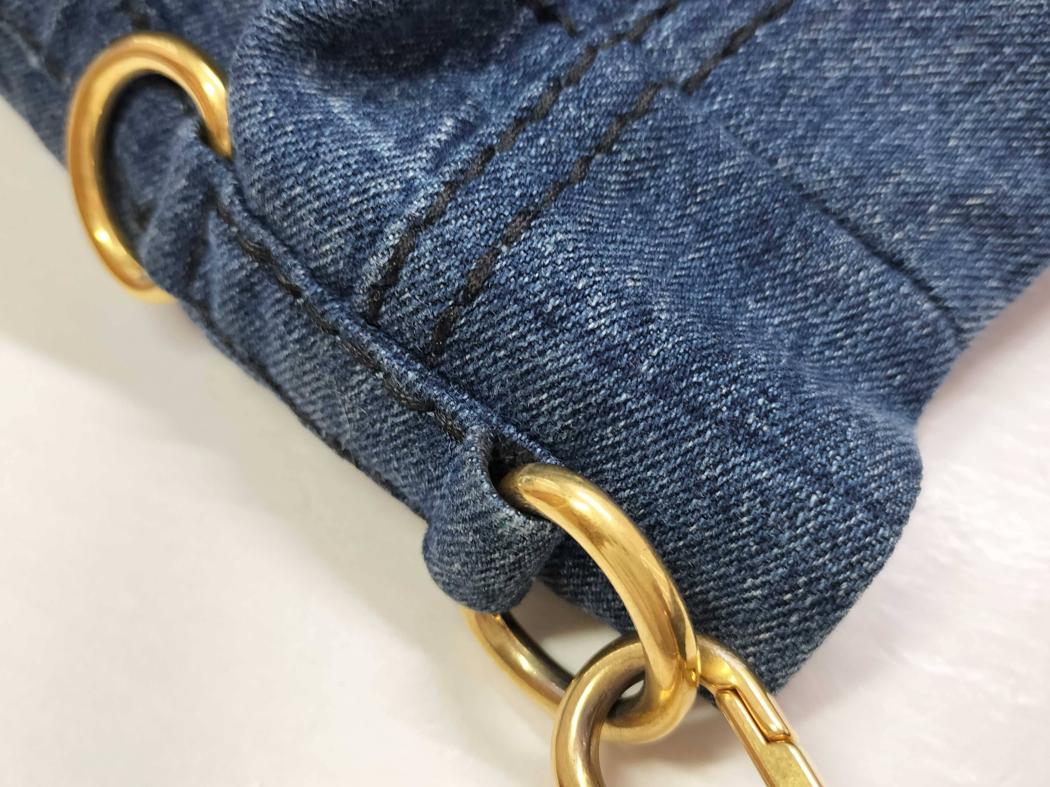 Canapa Denim 2-Way Handbag, Blue Tote Bag — view 5