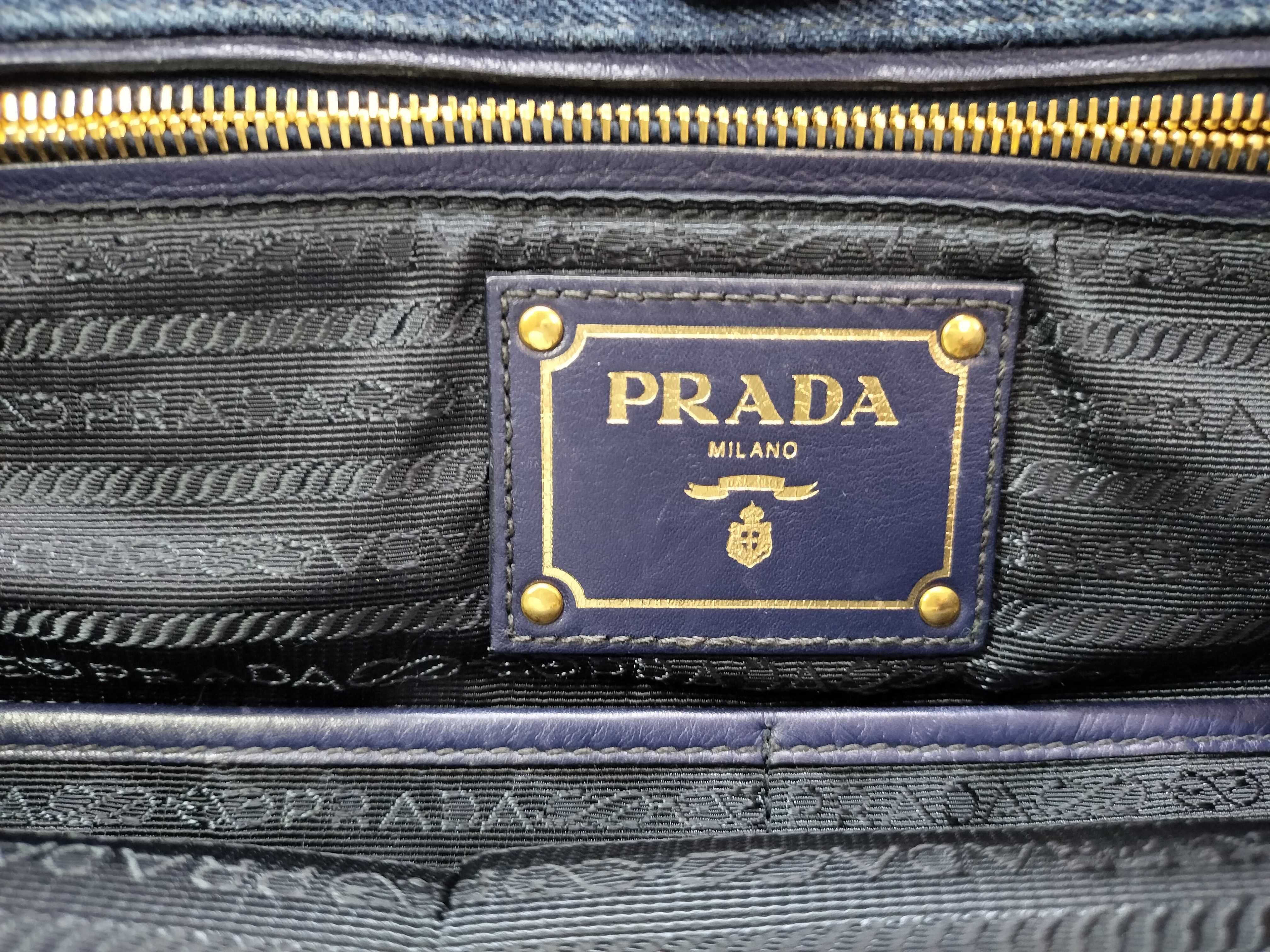 Canapa Denim 2-Way Handbag, Blue Tote Bag — view 8