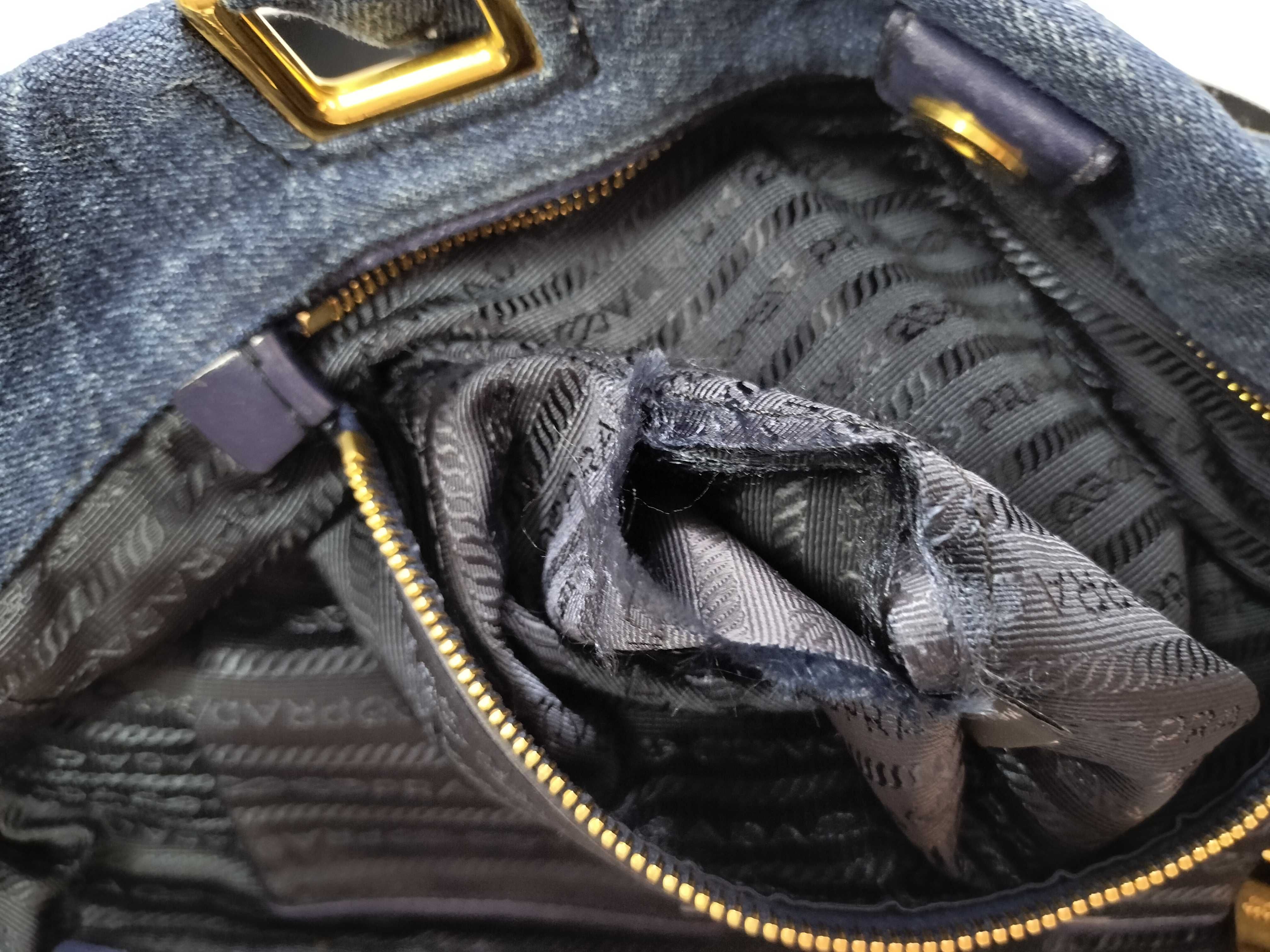 Canapa Denim 2-Way Handbag, Blue Tote Bag — view 10