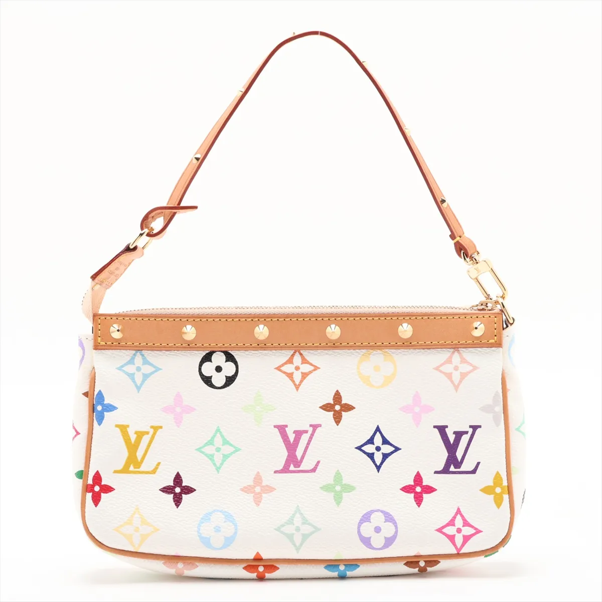 Multicolor Pochette Accessoires M92649 SL0043 White x Brown — view 2