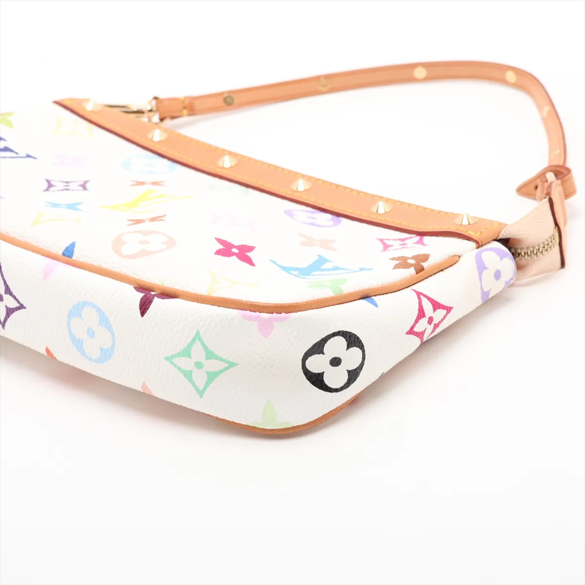 Multicolor Pochette Accessoires M92649 SL0043 White x Brown — view 3