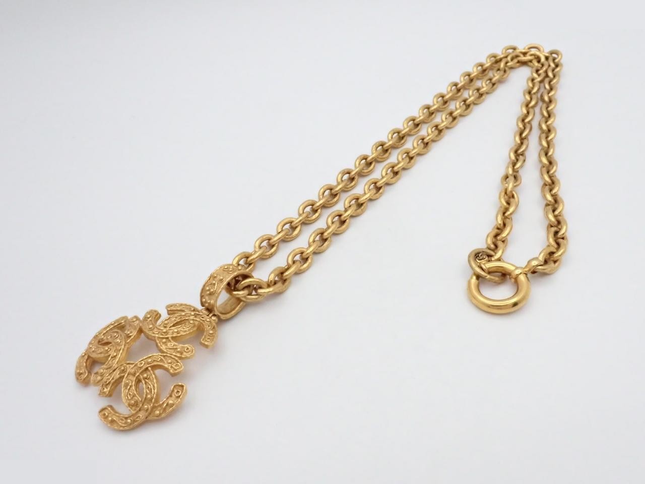 Triple Coco Mark Long Chain Necklace, Neck Circumference Approx. 102cm, 94A — view 3
