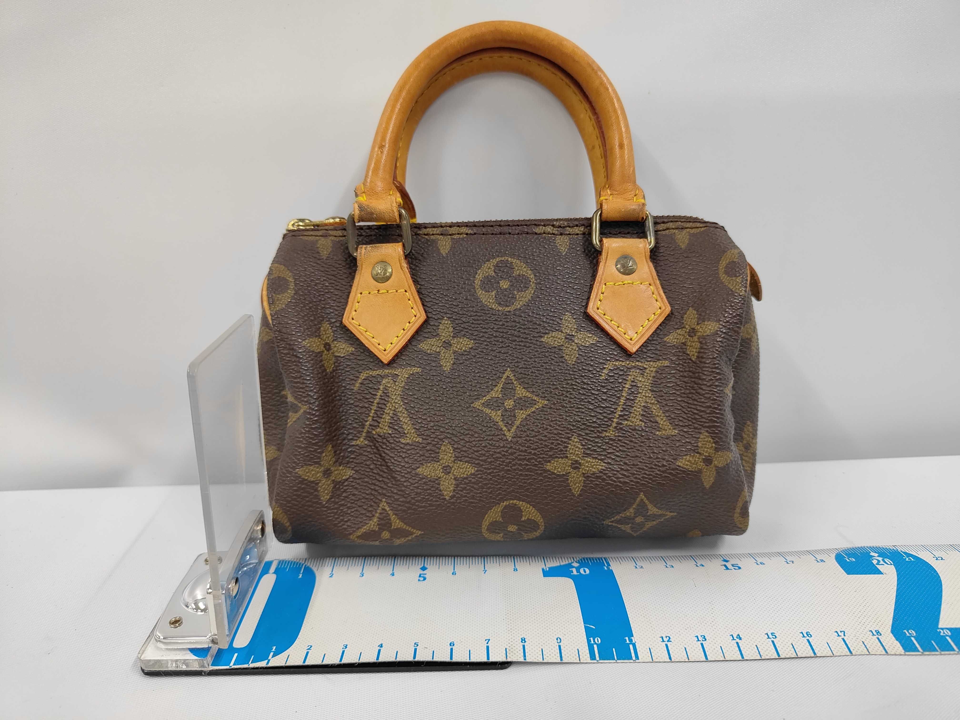 Monogram Mini Speedy Handbag with Strap — view 2