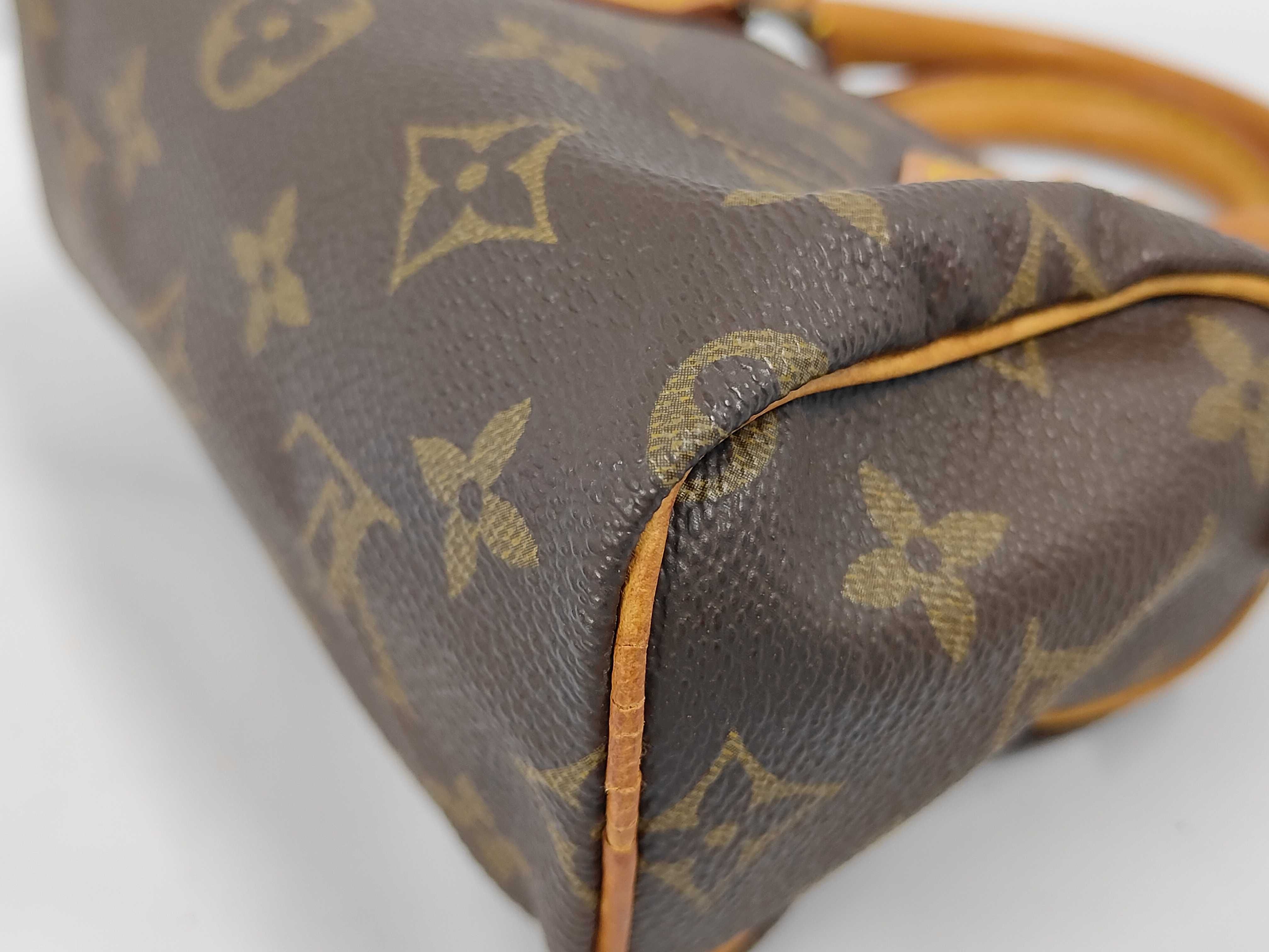 Monogram Mini Speedy Handbag with Strap — view 4