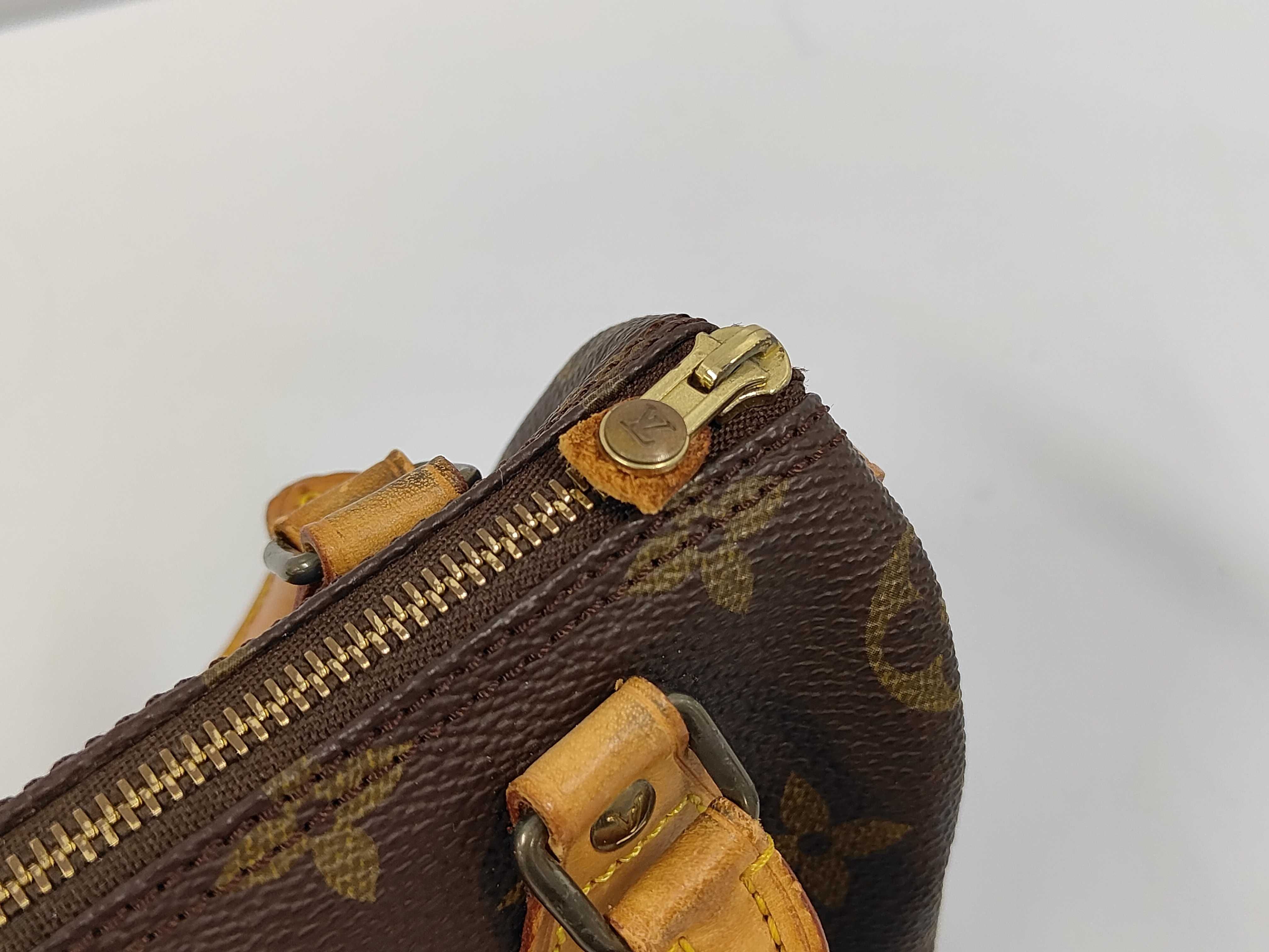 Monogram Mini Speedy Handbag with Strap — view 7
