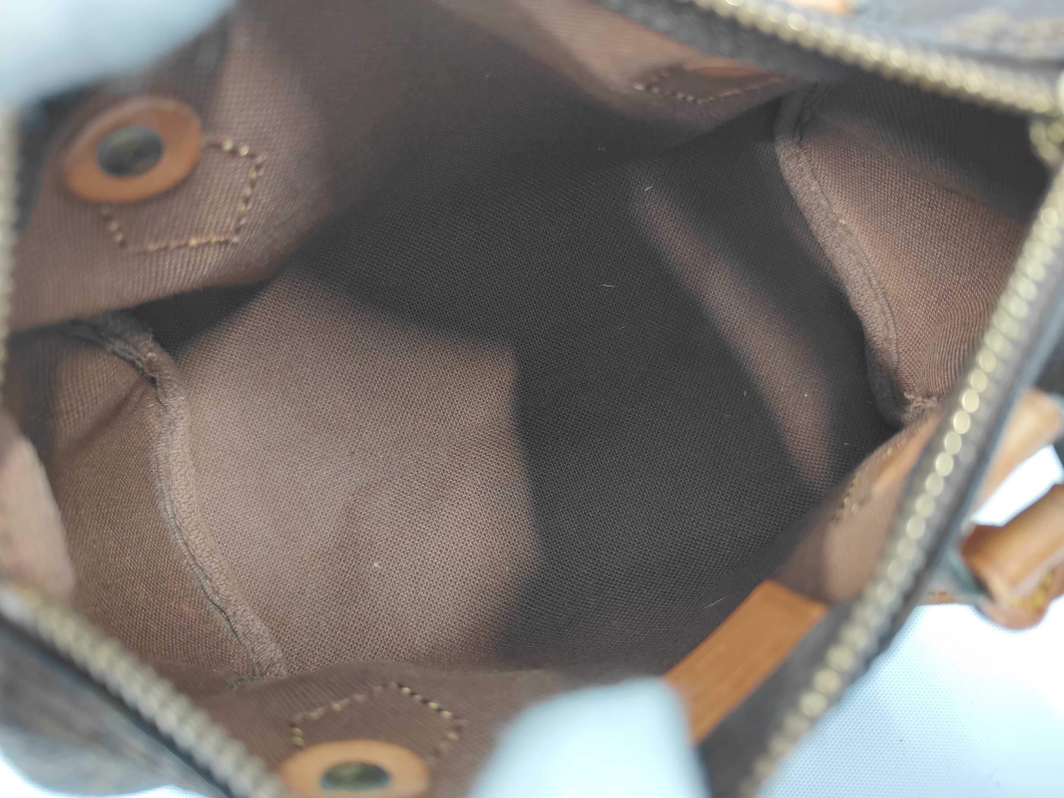 Monogram Mini Speedy Handbag with Strap — view 8