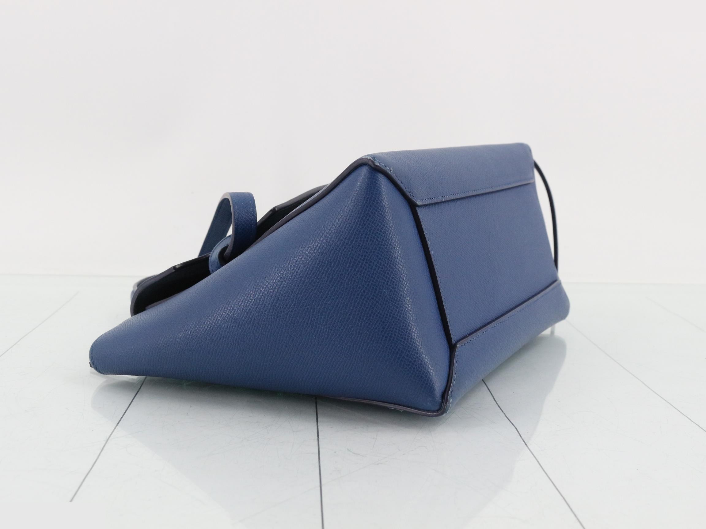 Micro belt bag leather 2WAY handbag blue — view 5