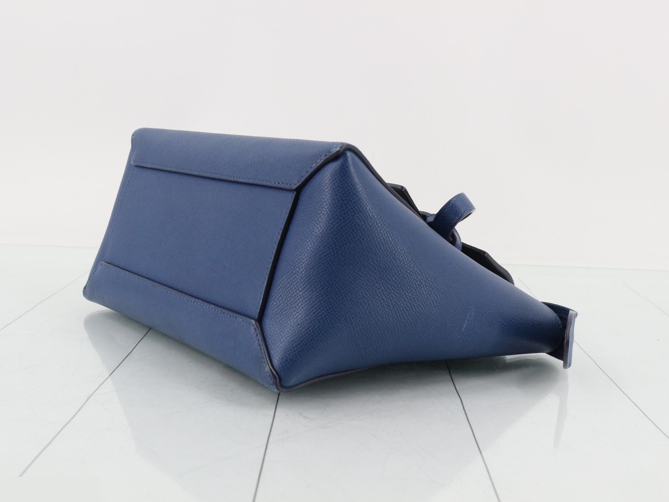Micro belt bag leather 2WAY handbag blue — view 6