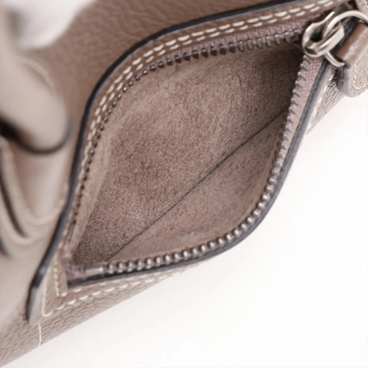 Luggage Nano Shopper Leather 2-Way Handbag, Greige — view 10