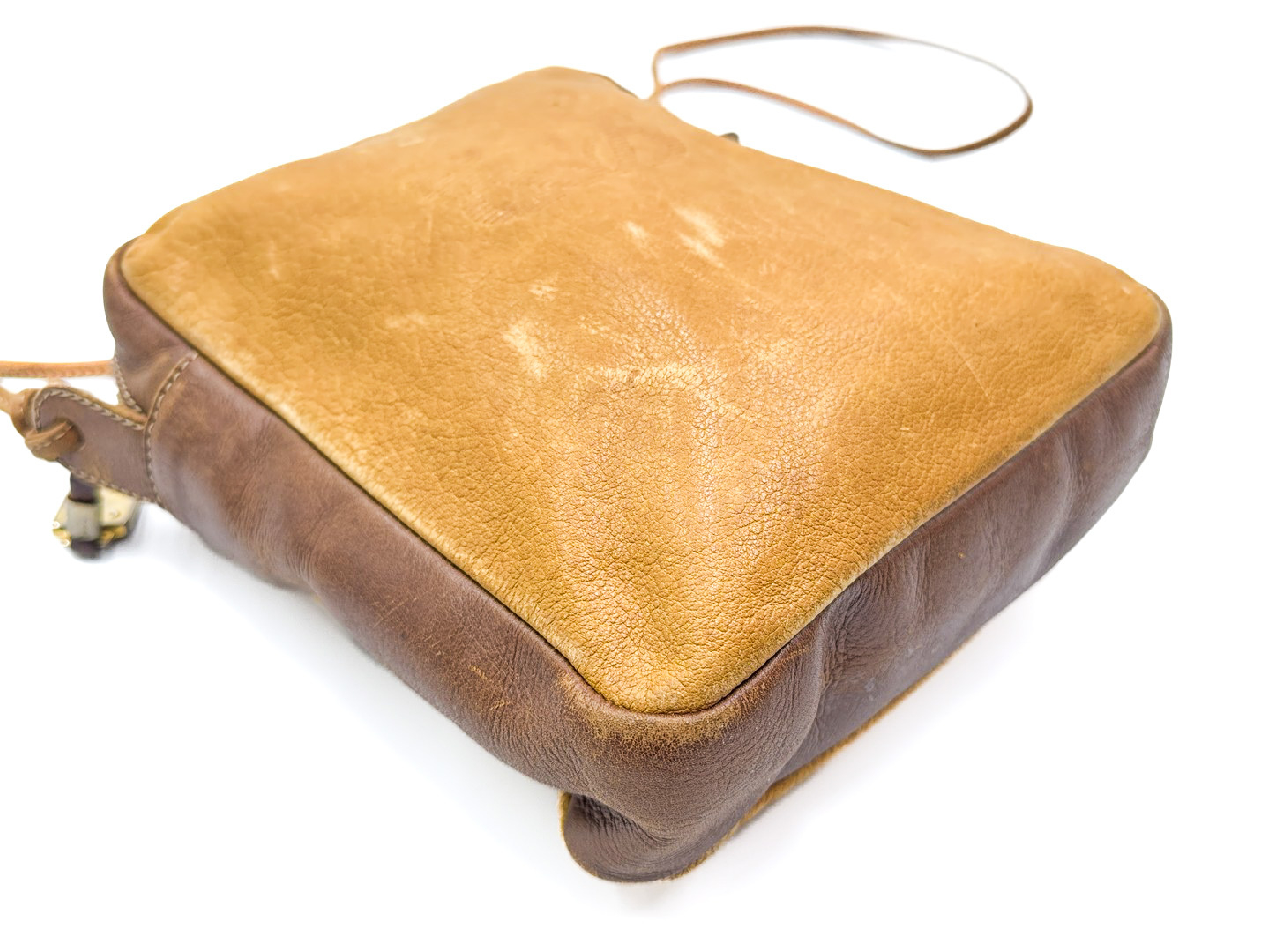 Anagram Gold Hardware Leather Shoulder Bag — view 7