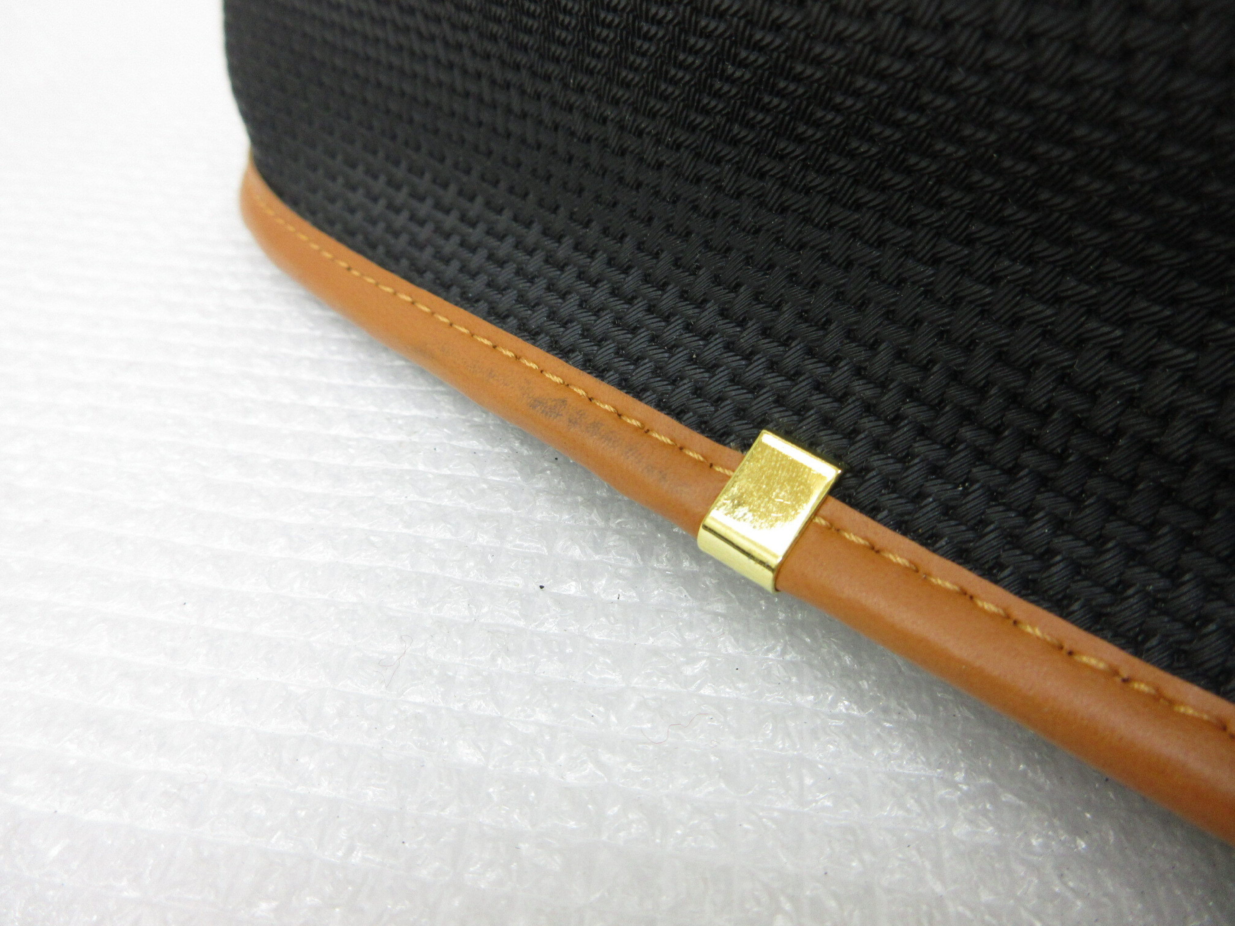 Vintage Triangle Logo Leather Shoulder Bag, Crossbody Bag — view 6