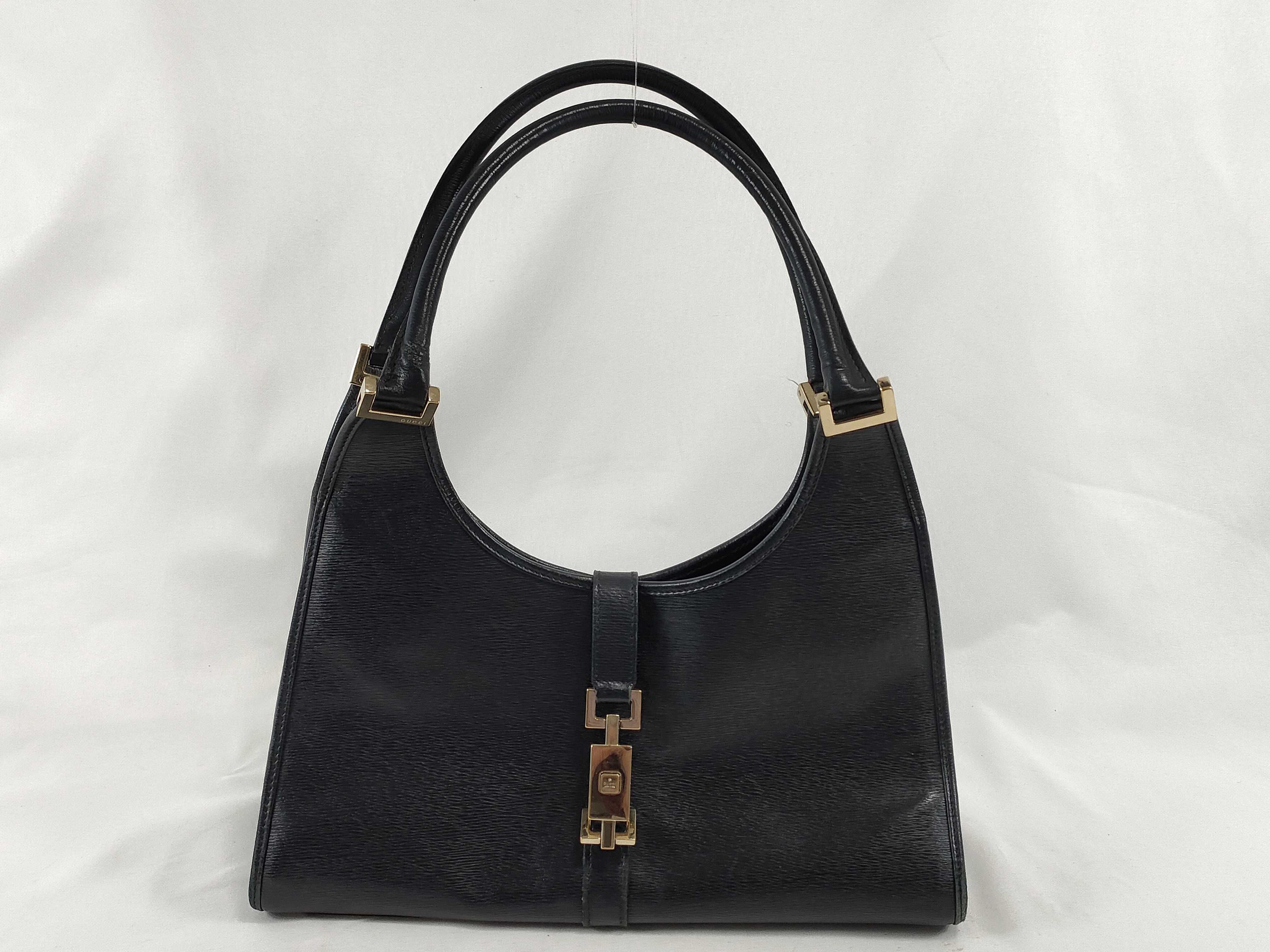 Jackie Leather Handbag, Black