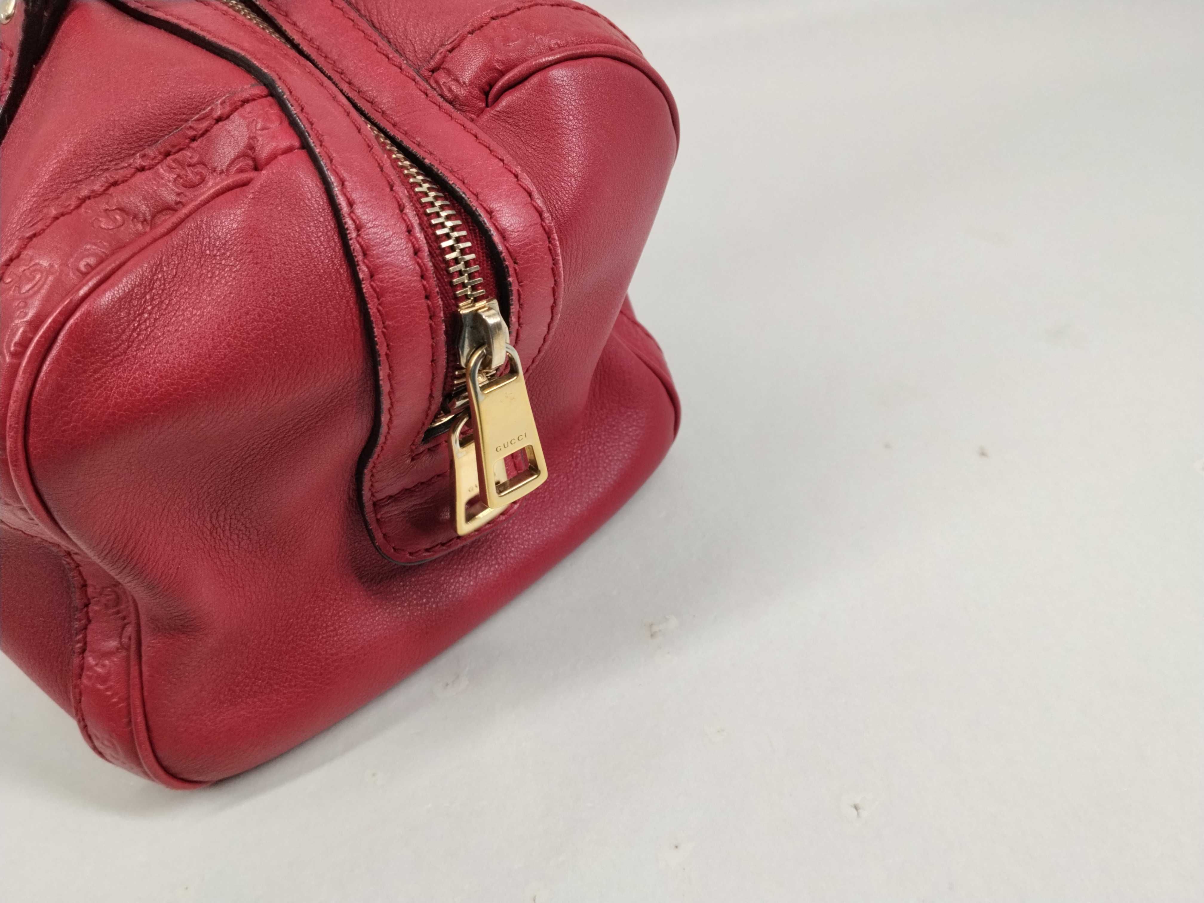 Guccissima Micro Guccissima 269876 Red Leather Handbag Shoulder Bag 2-Way with Strap — view 5