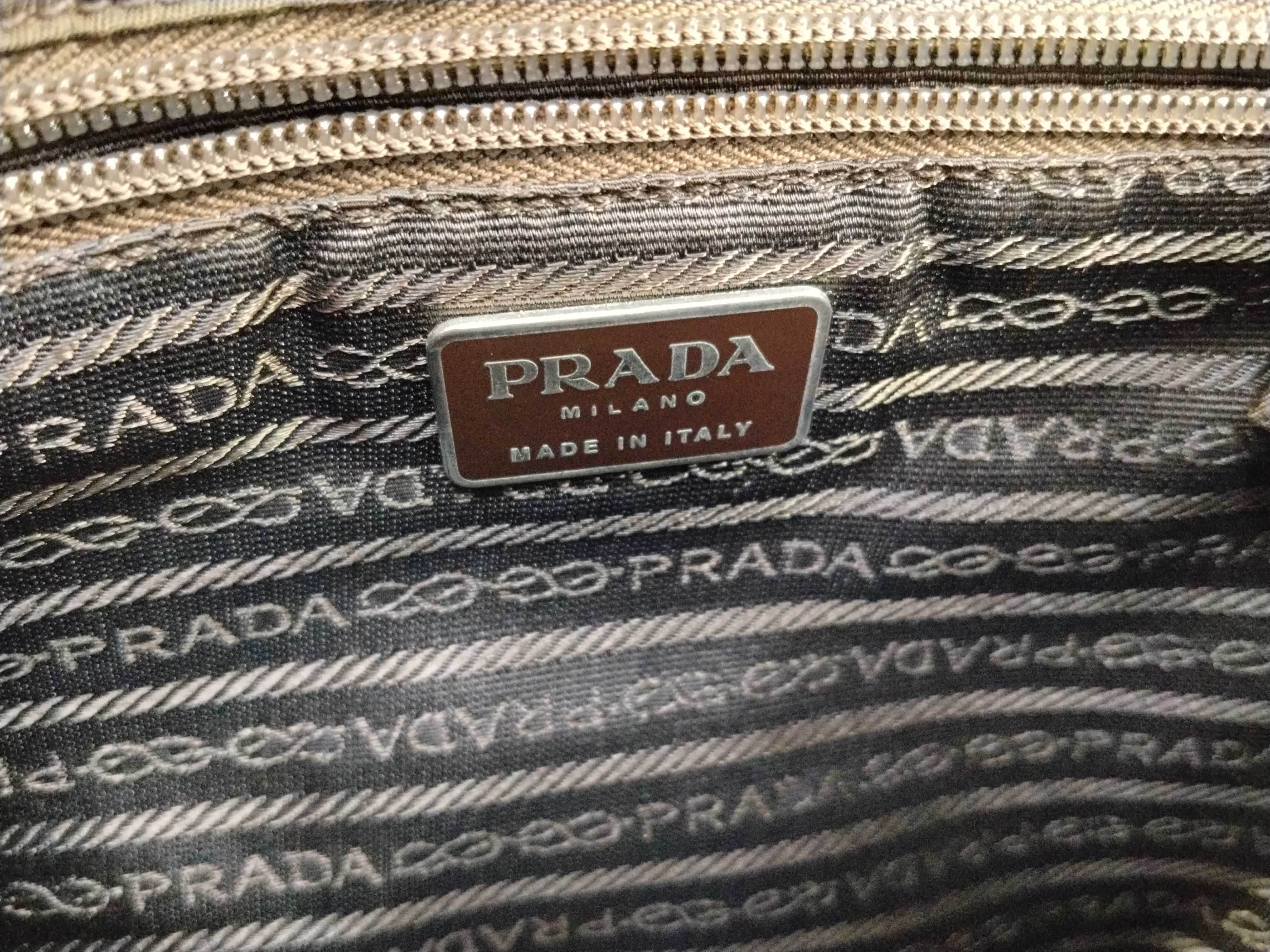 Nylon Prada Tote Bag Brown Handbag — view 11