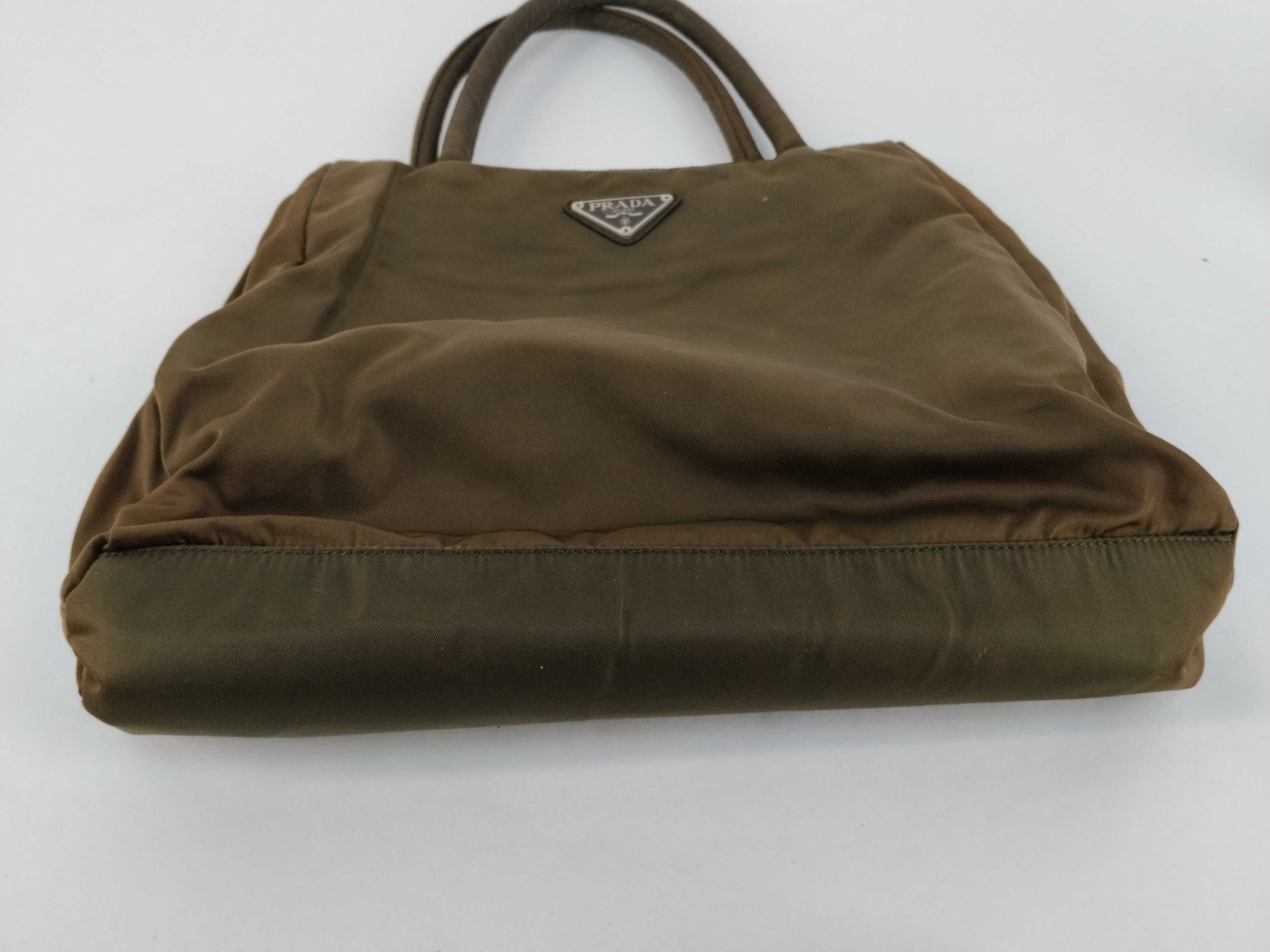 Nylon Prada Tote Bag Brown Handbag — view 7