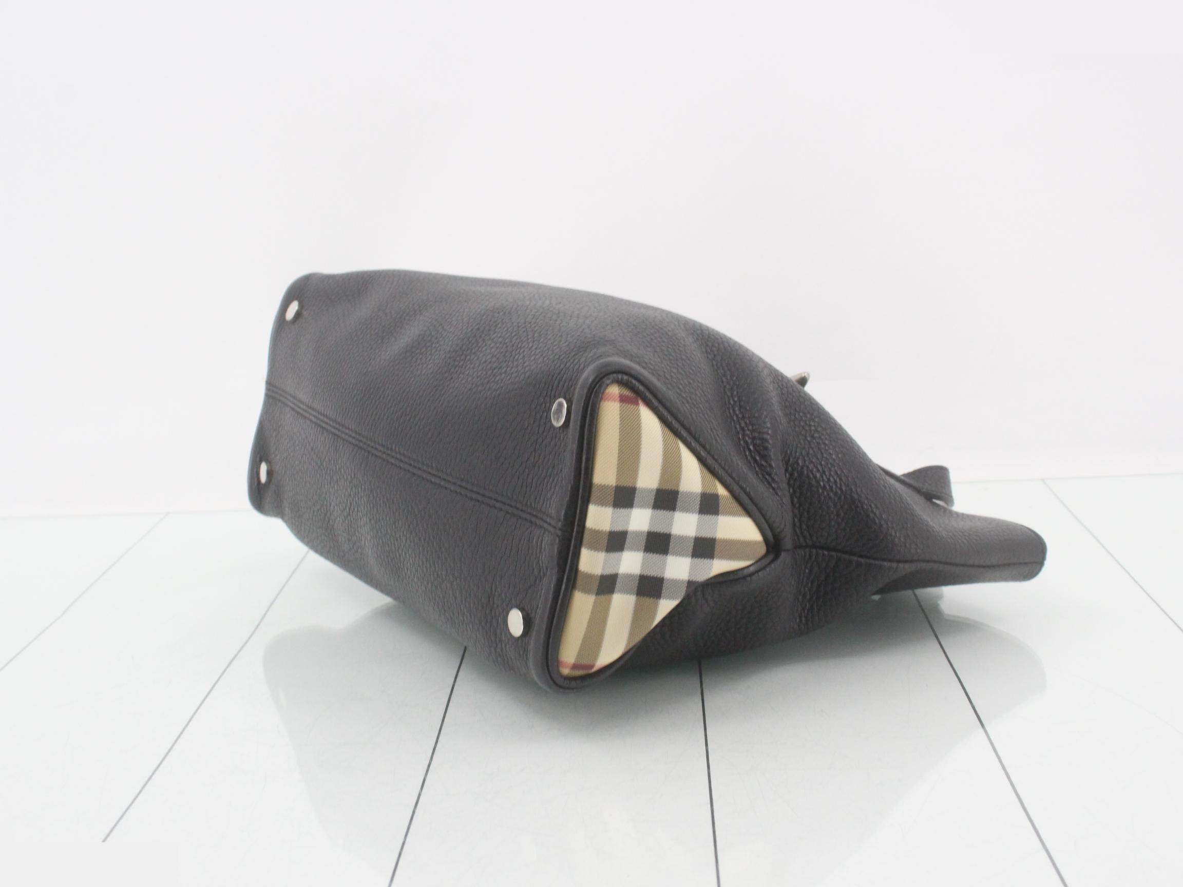 Leather Nova Check Handbag — view 6