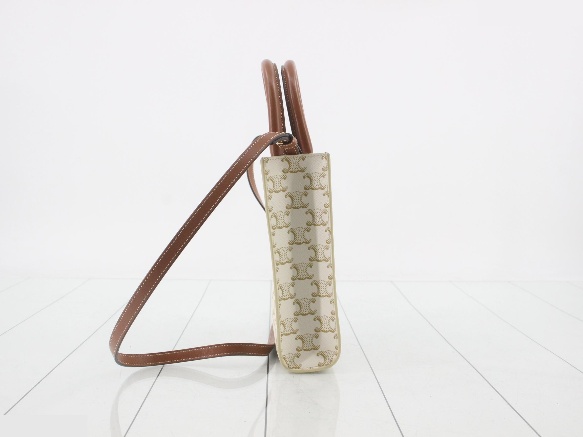 Triomphe Vertical Cabas Shoulder Bag — view 3