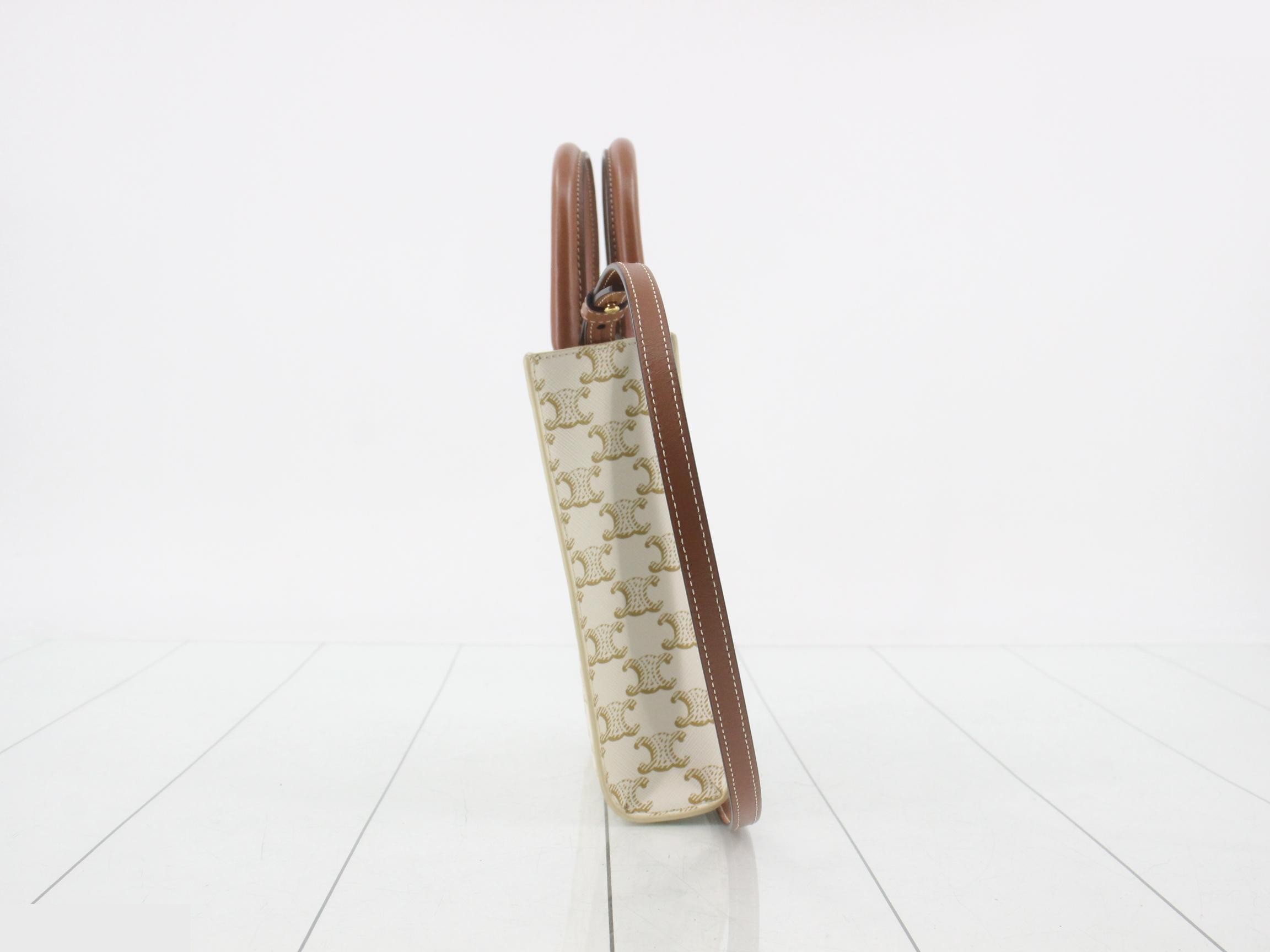 Triomphe Vertical Cabas Shoulder Bag — view 4