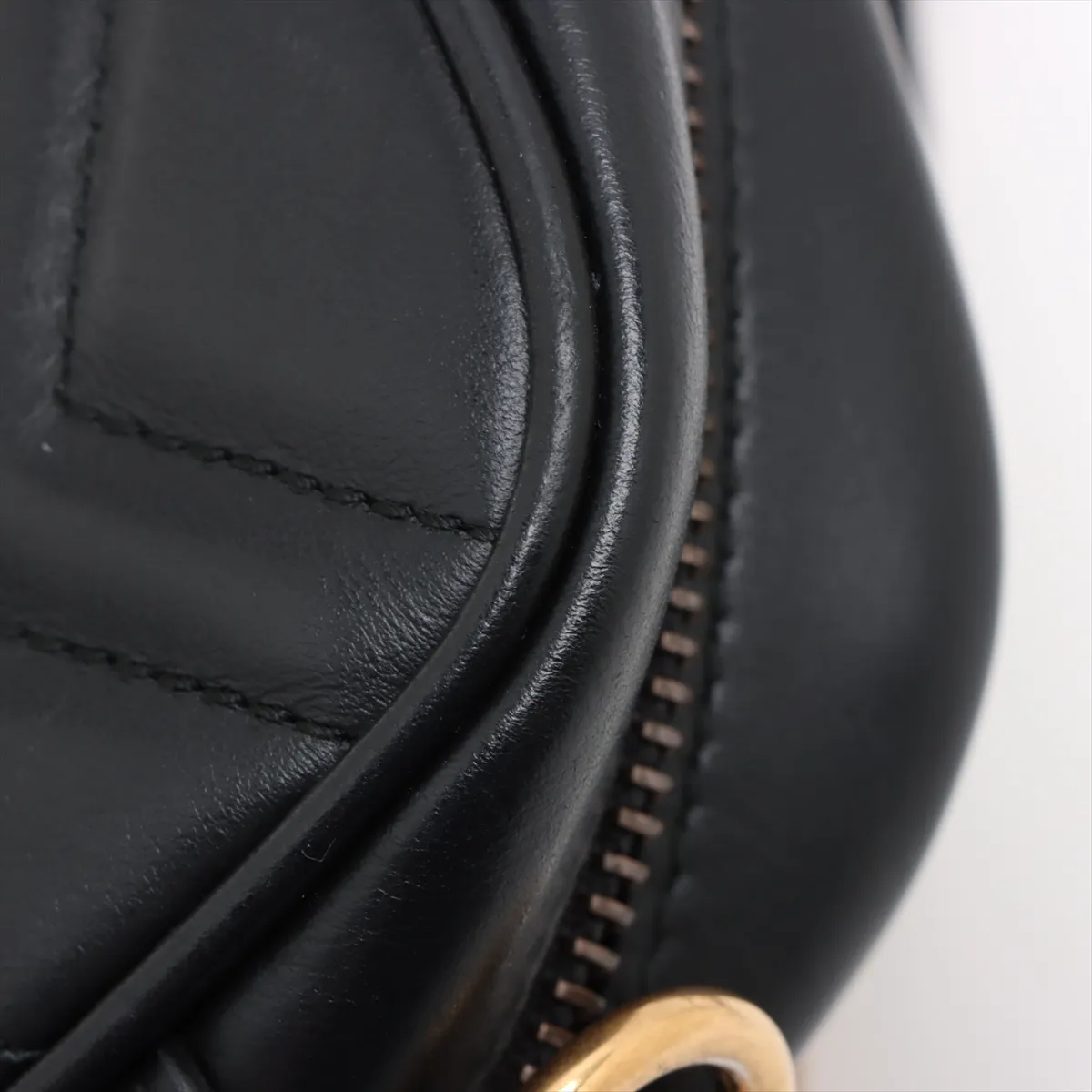 GG Marmont Leather Chain Shoulder Bag Black 448065 — view 11