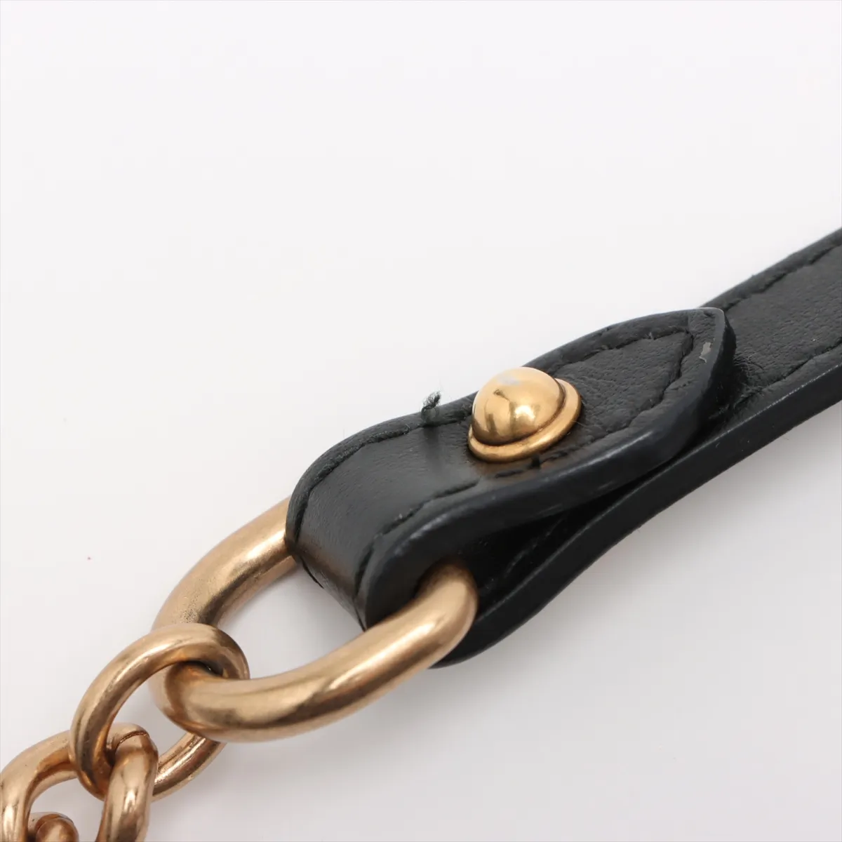 GG Marmont Leather Chain Shoulder Bag Black 448065 — view 10