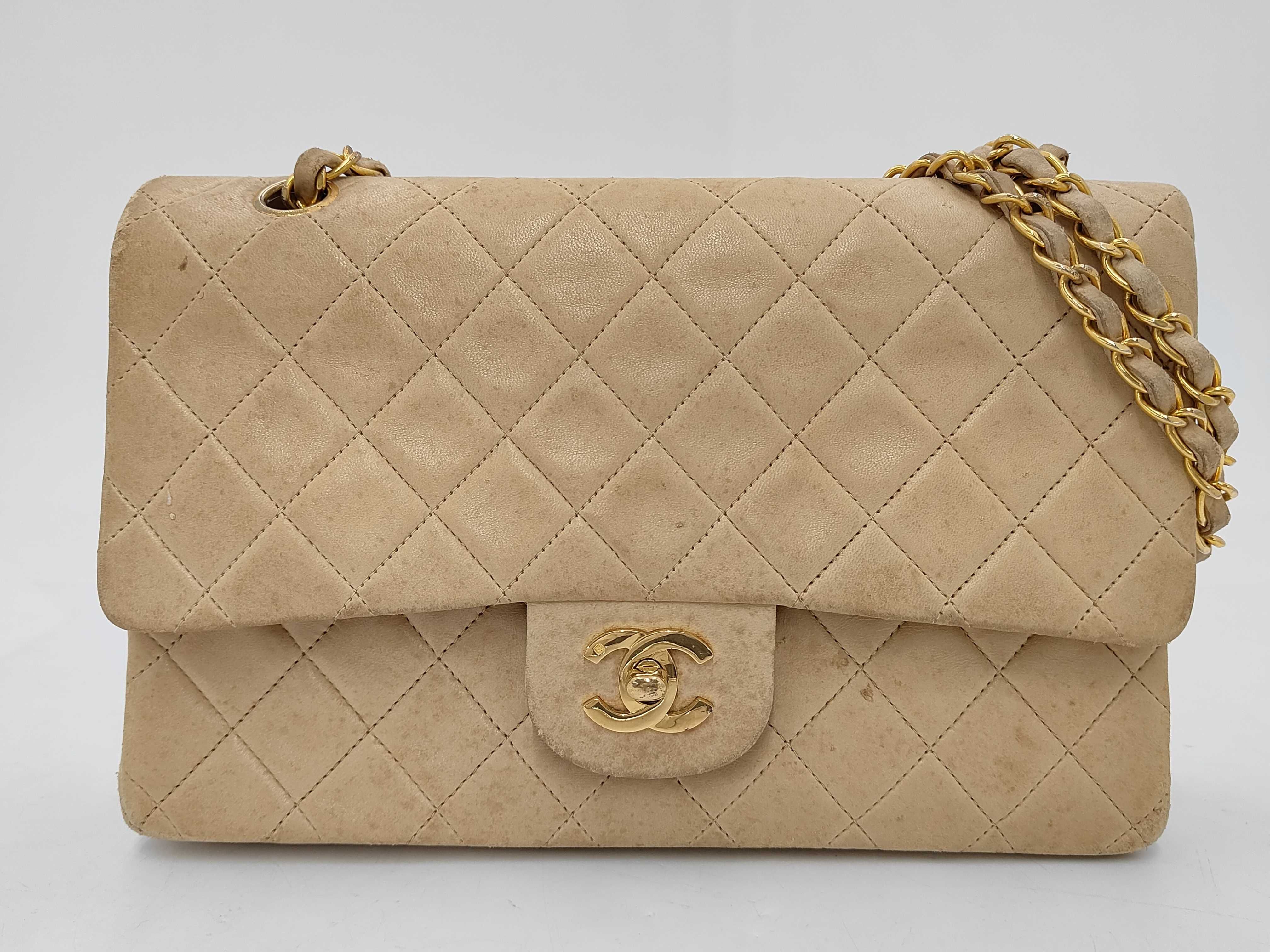 Lambskin Matelassé Double Flap Chain Shoulder Bag