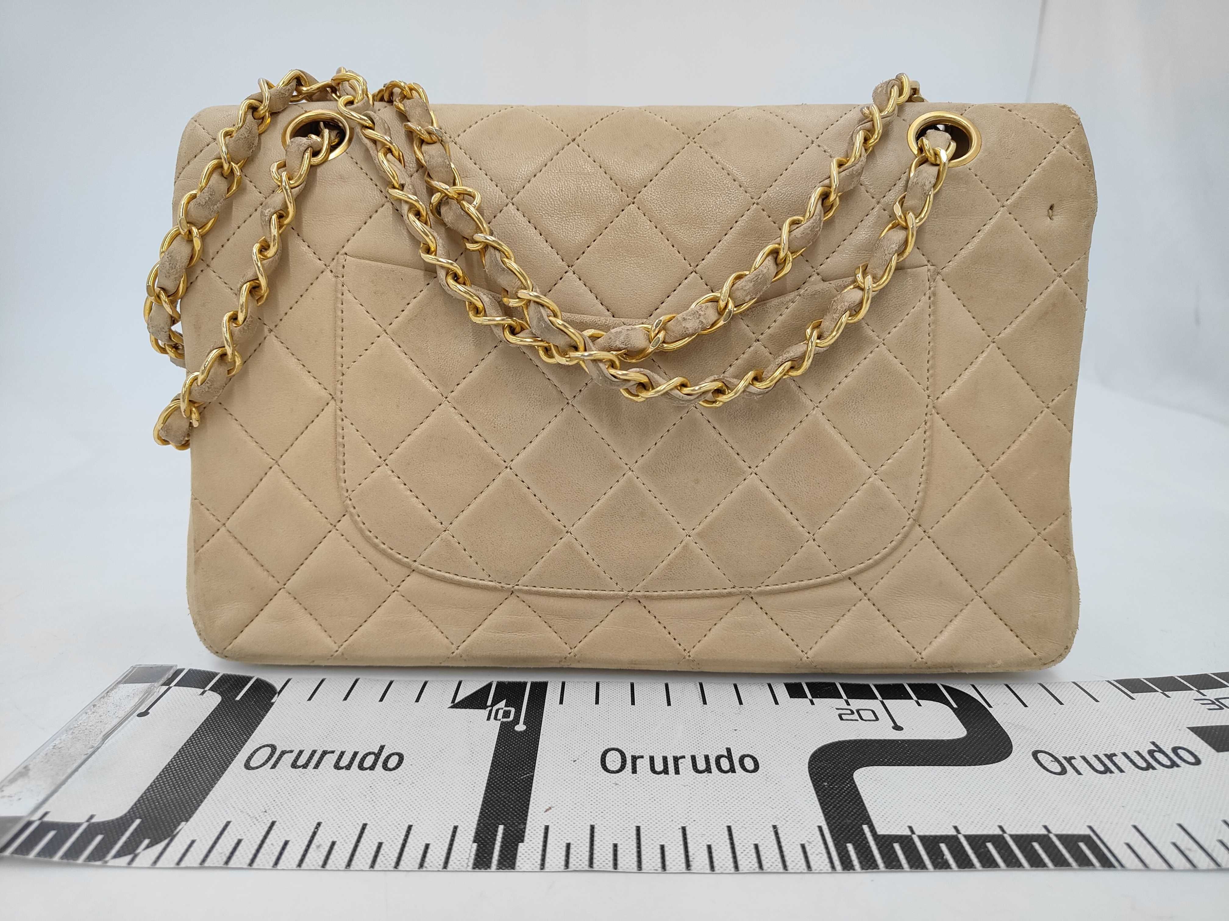 Lambskin Matelassé Double Flap Chain Shoulder Bag — view 2