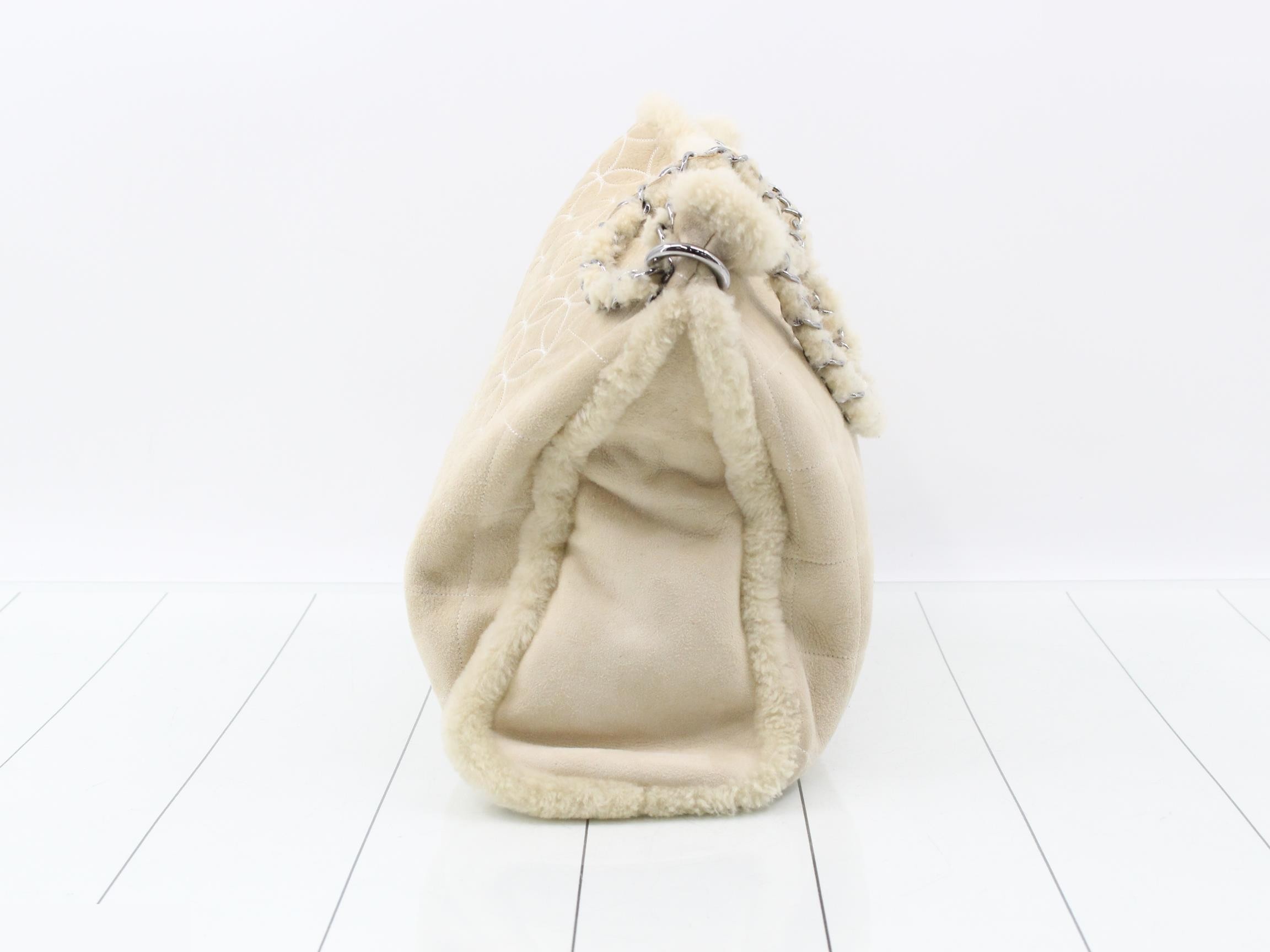 Coco Mark Chain Shoulder Bag, Sheepskin — view 3