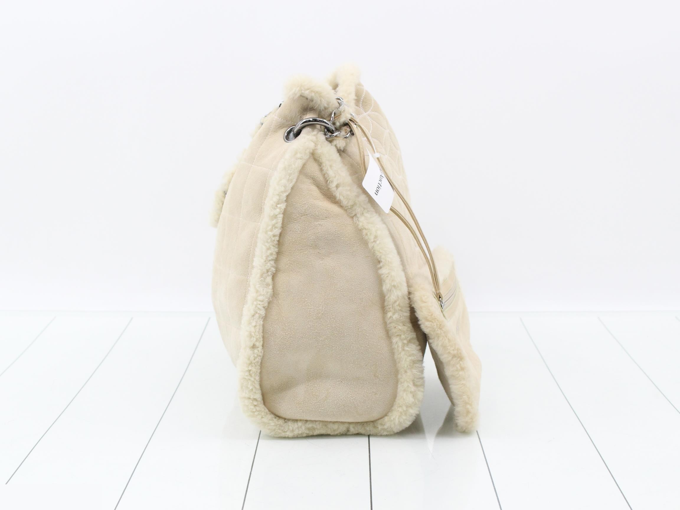 Coco Mark Chain Shoulder Bag, Sheepskin — view 4