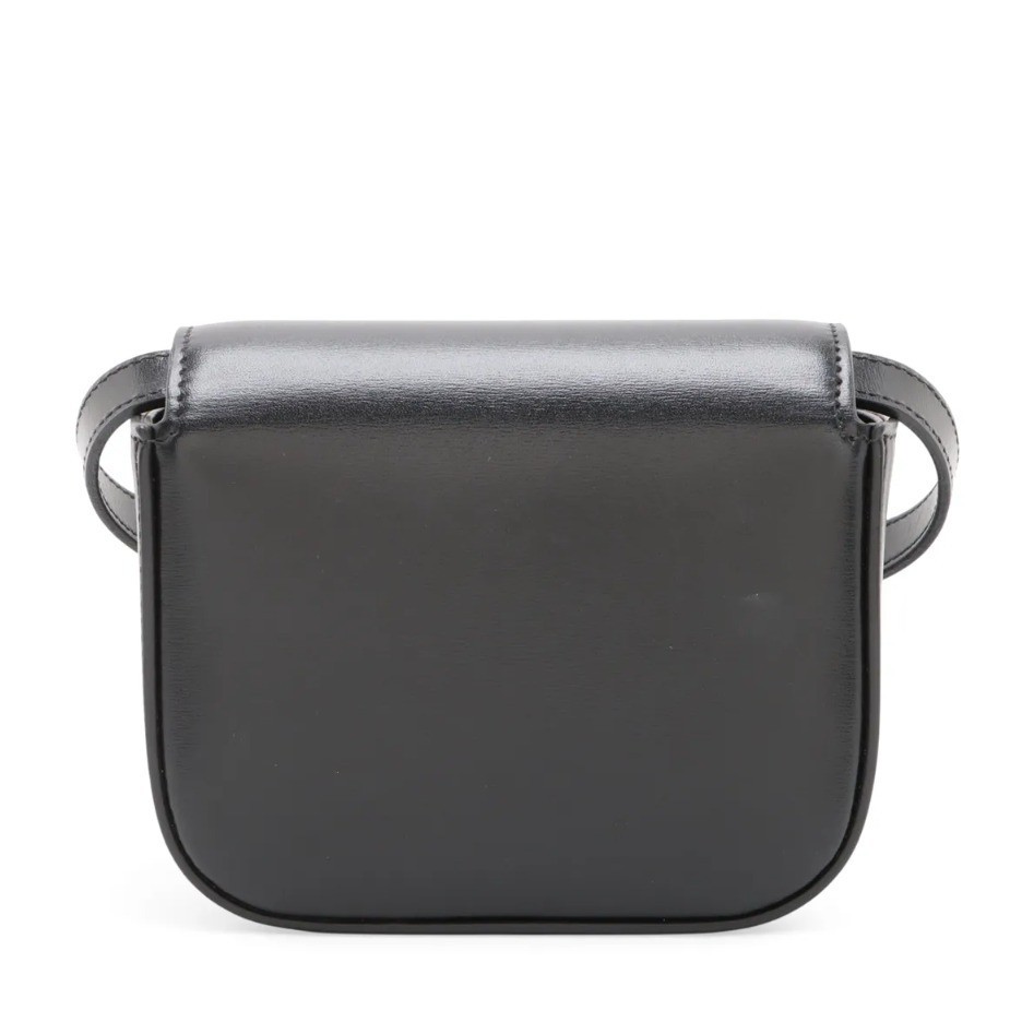 Unused, with box. Triomphe Mini Claude leather shoulder bag, black. — view 2