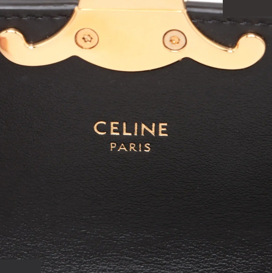 Unused, with box. Triomphe Mini Claude leather shoulder bag, black. — view 7