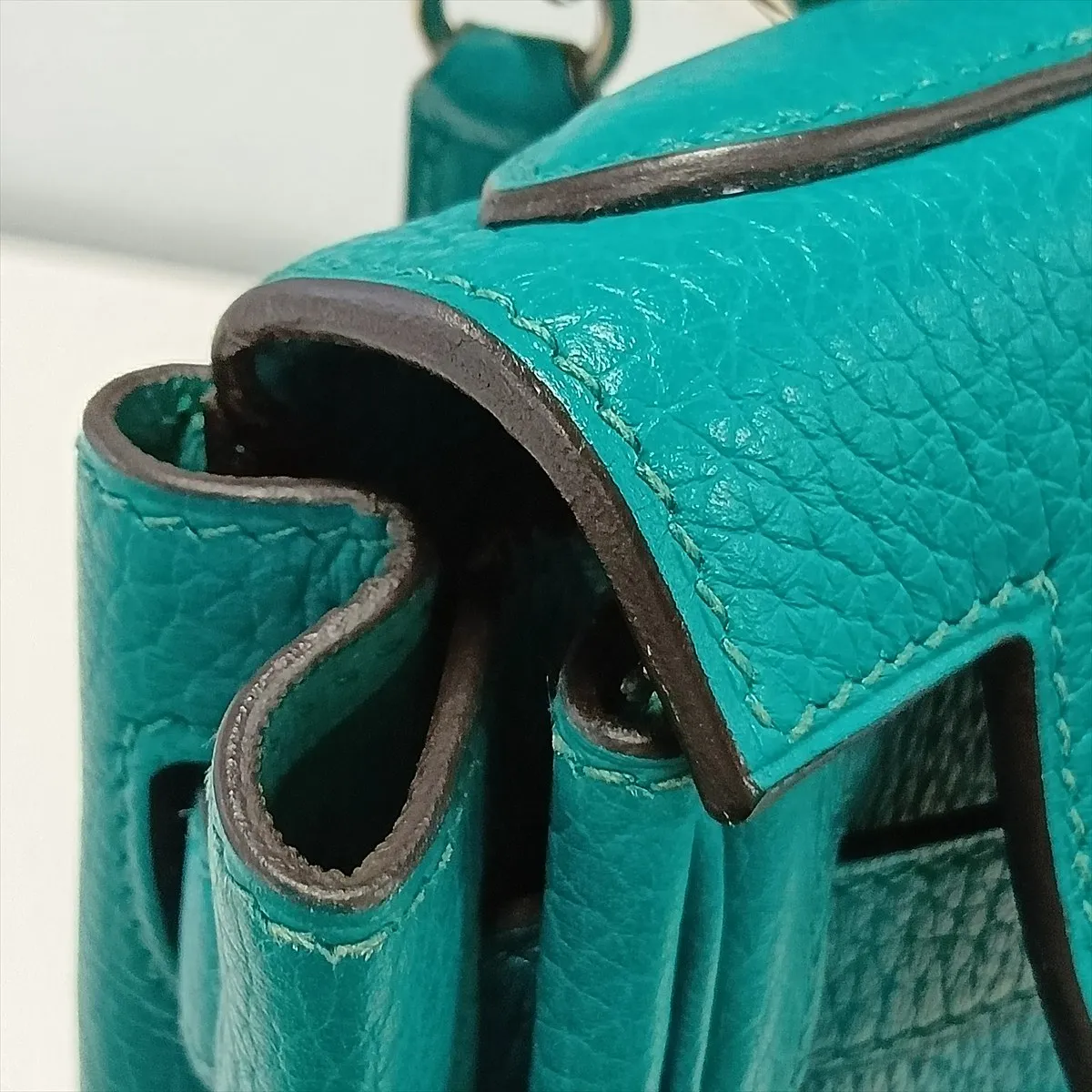 [Individually packaged] Hermes Kelly 28 Letournée Taurillon Clemence Blue Paon Silver Hardware X: 2016 — view 12