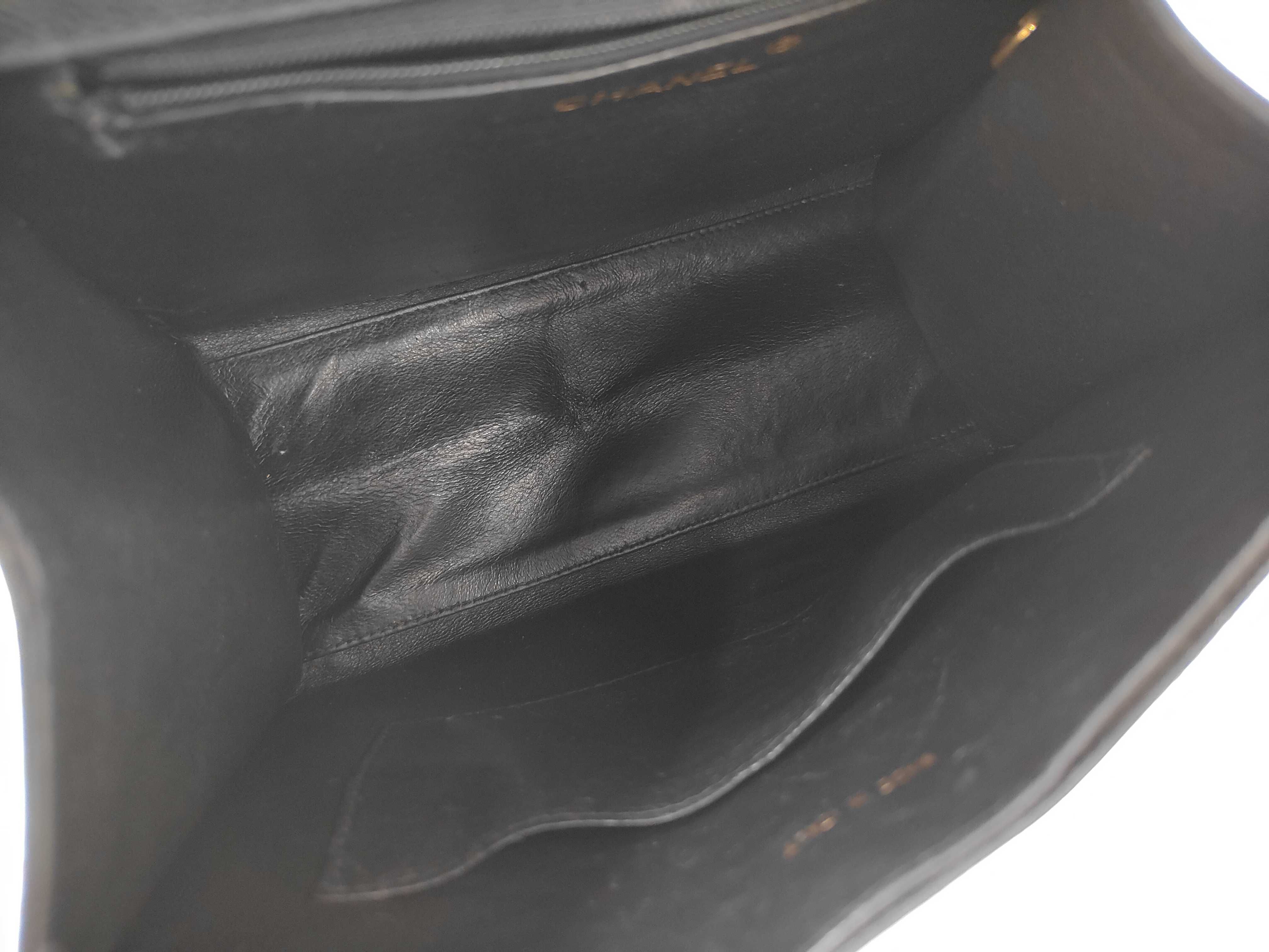 Caviar Skin Wave Shoulder Bag, Black with Gold Hardware, with original seal, serial number 5211402. — view 5