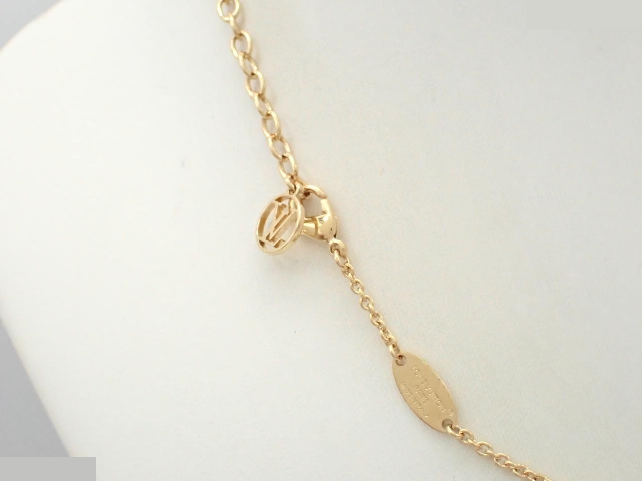 M00981 LV Floragram Necklace Gold GP — view 2