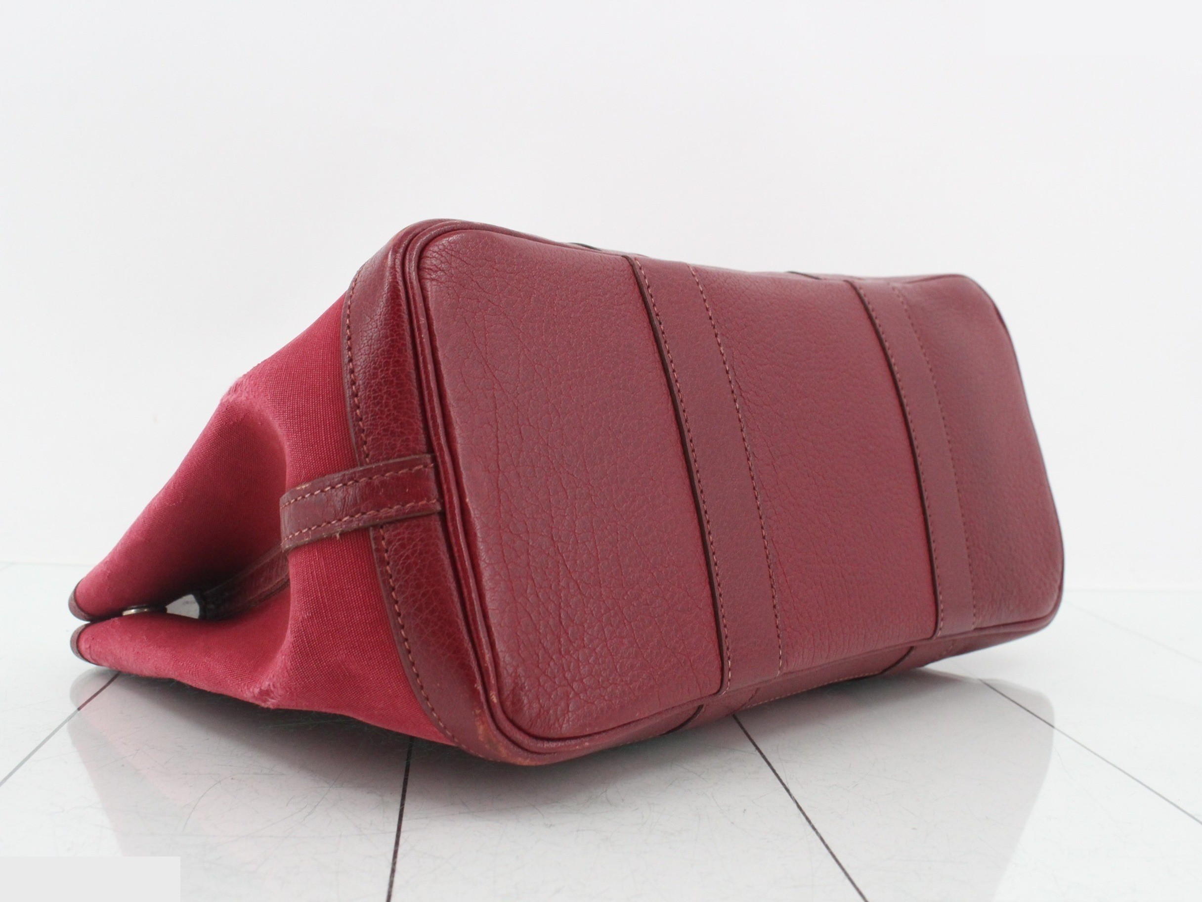 Garden Party TPM Tote Bag, Bordeaux/Red, Toile H, I Stamp — view 5