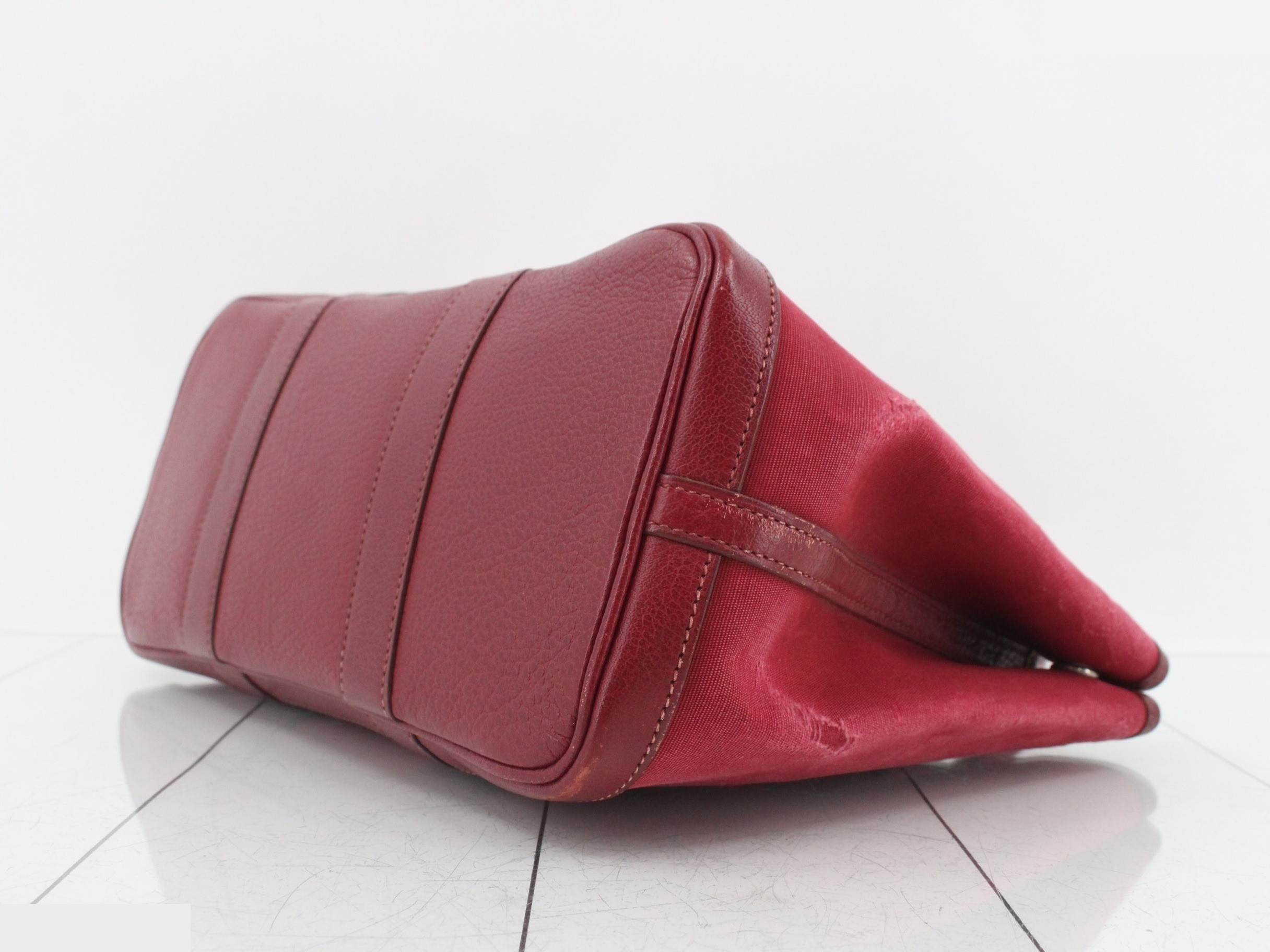 Garden Party TPM Tote Bag, Bordeaux/Red, Toile H, I Stamp — view 6