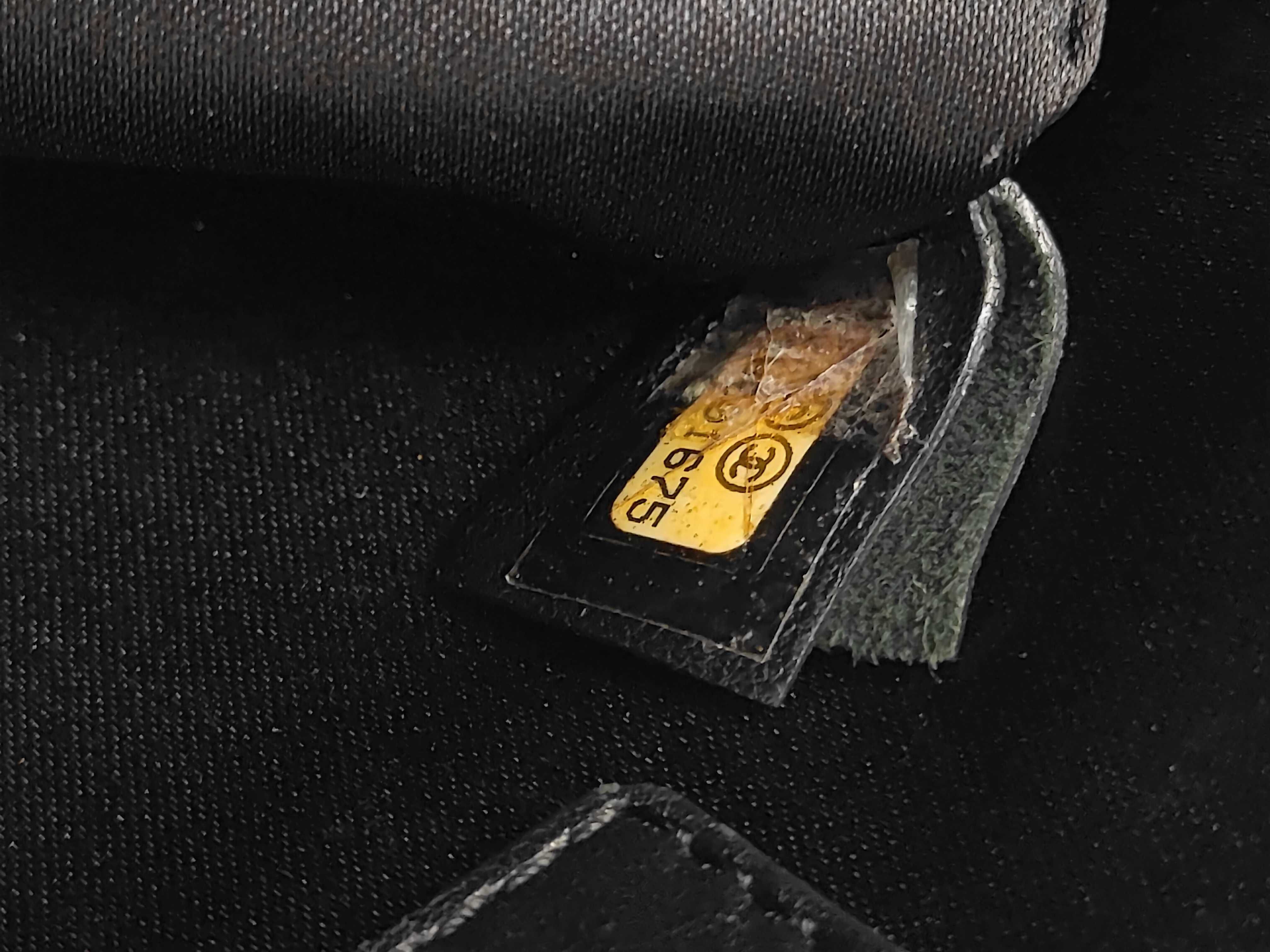 grained calfskin black and silver Coco mark shoulder bag (serial number 18) — view 12