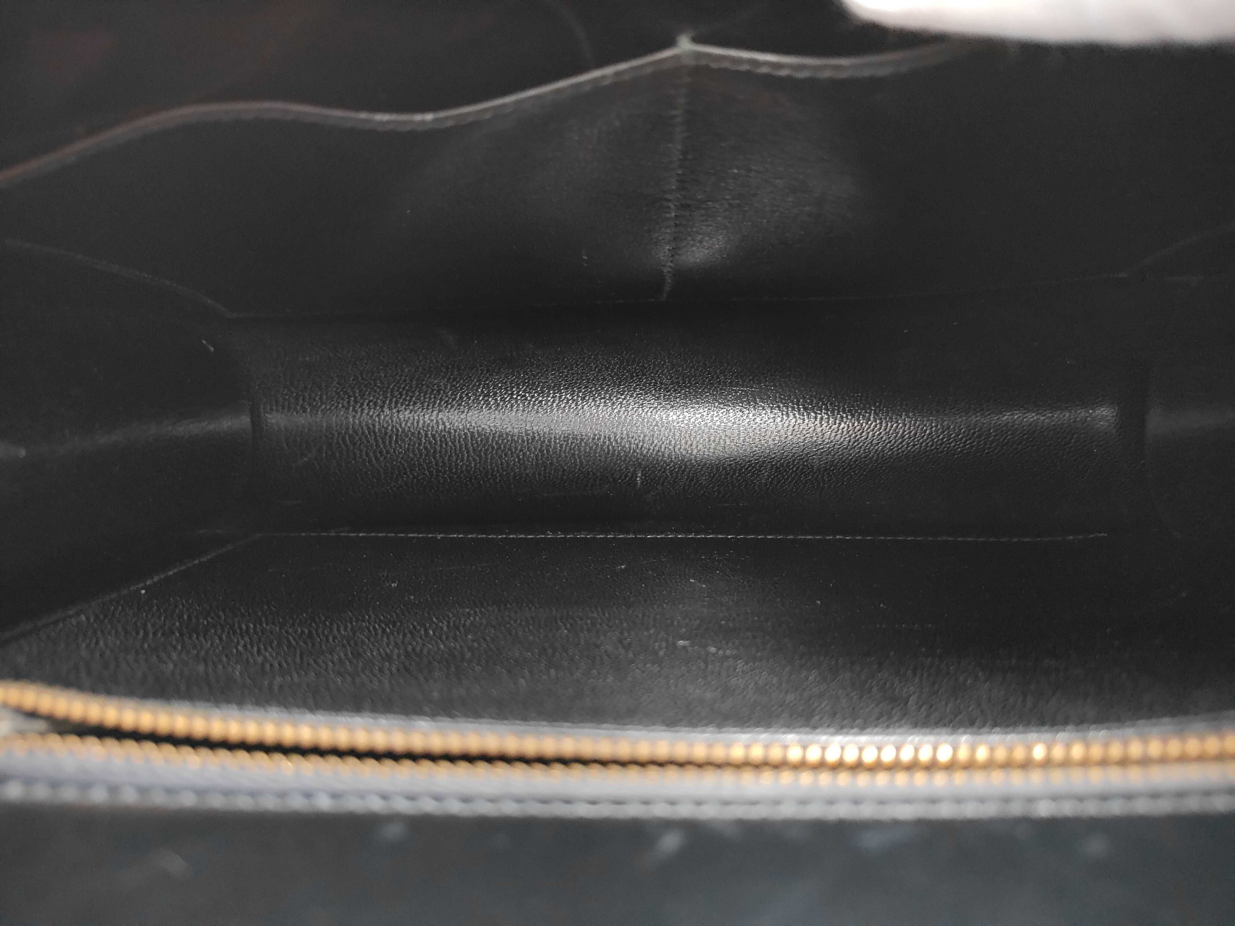 Vintage Shoulder Bag, Box Calf Leather, Black Shoulder Bag — view 8