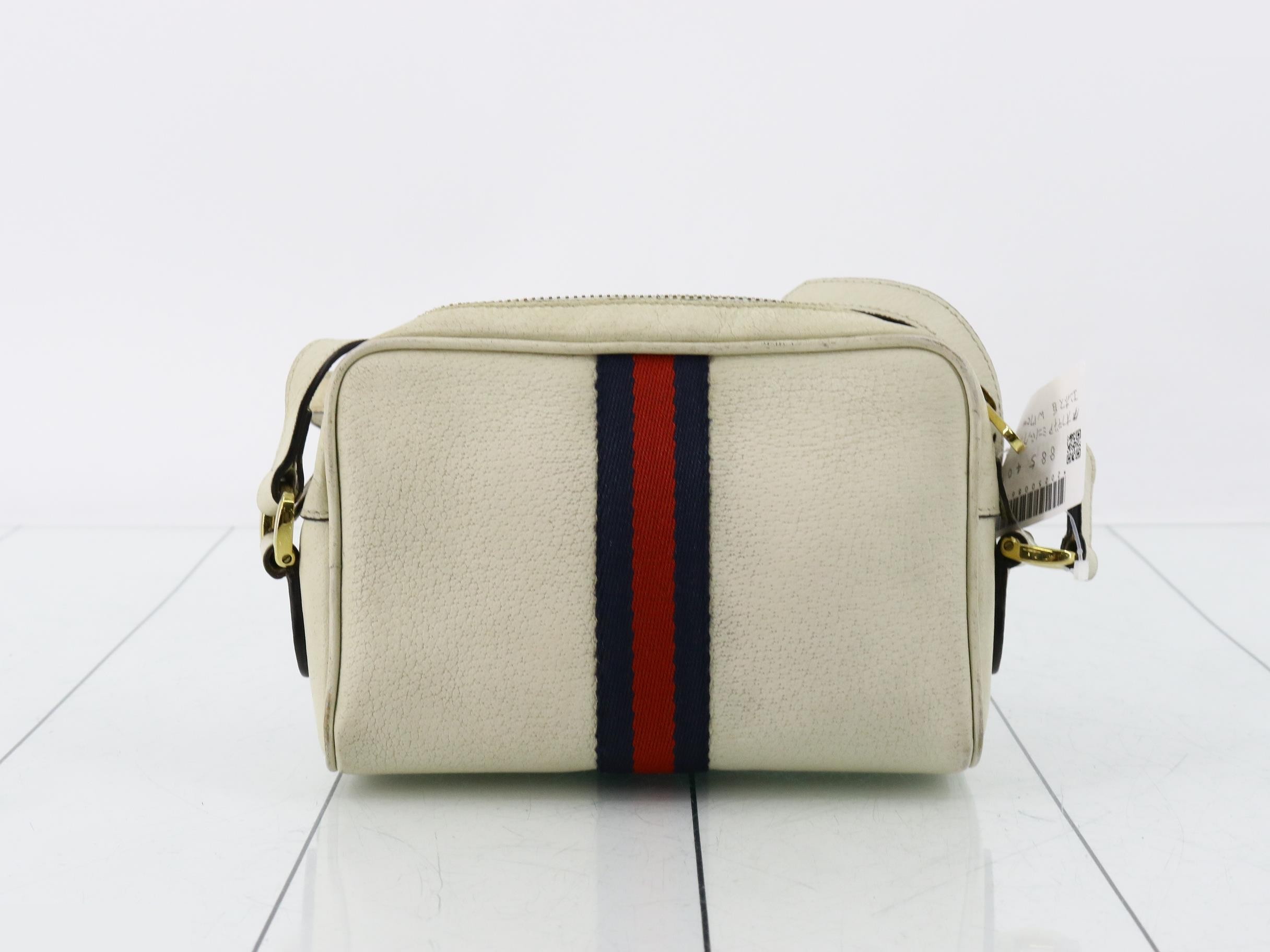 Ophidia Mini Bag, Sherry Embossed, White, 17 x 12 x 6 cm — view 2