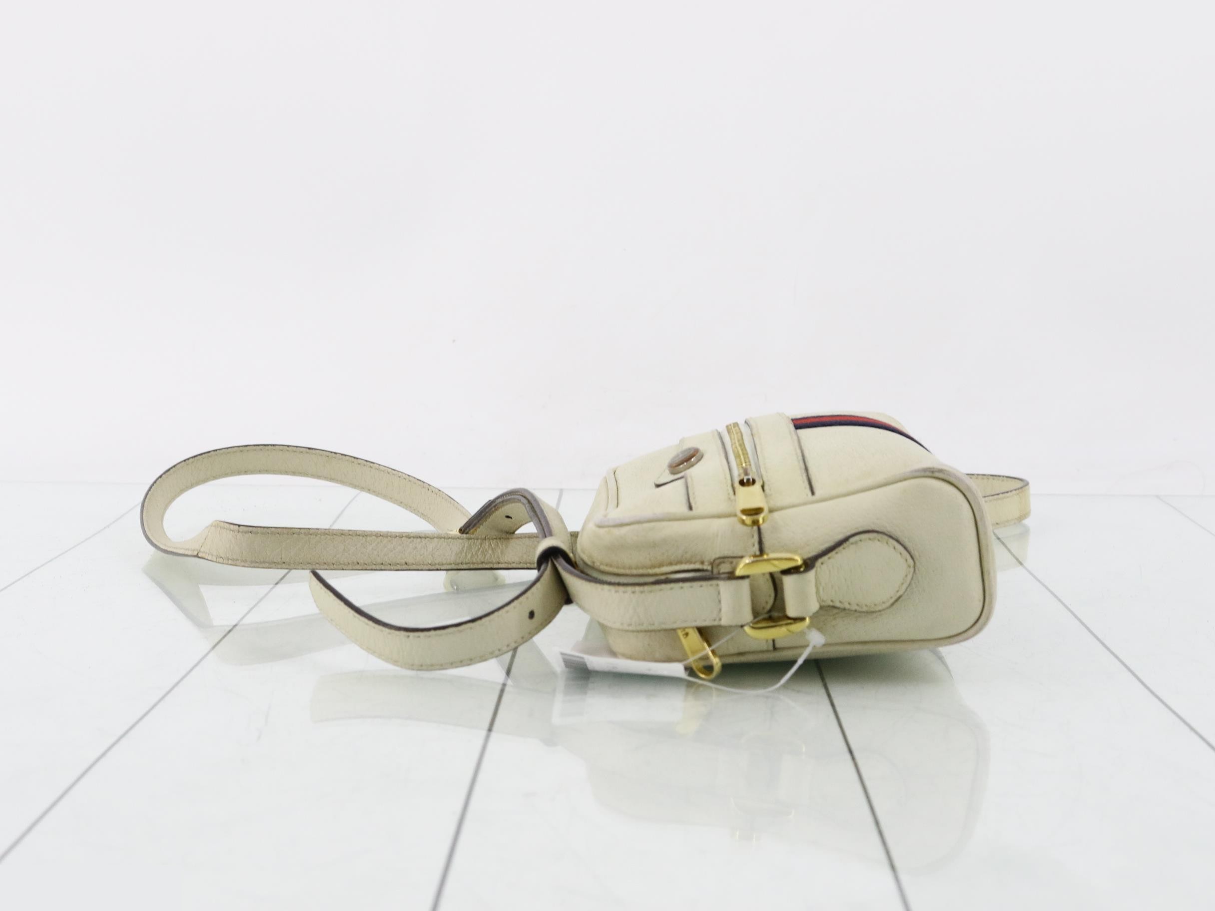 Ophidia Mini Bag, Sherry Embossed, White, 17 x 12 x 6 cm — view 4