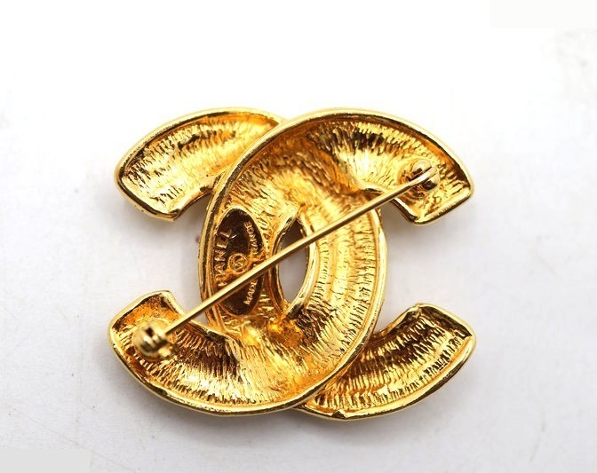 Coco Mark Matelassé Brooch (Vintage) — view 2