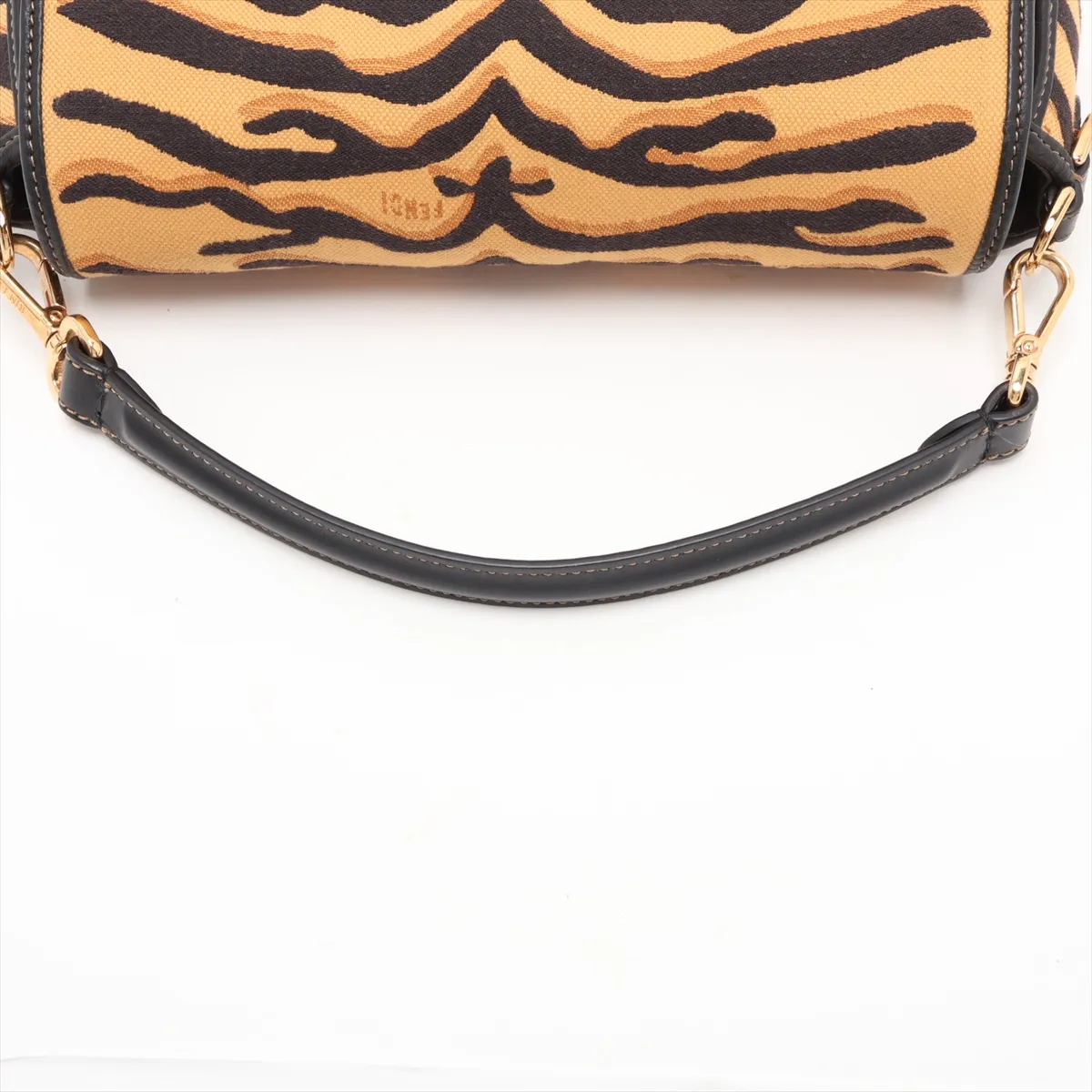 Mamma Bucket 8BR600 Canvas x Leather 2-Way Shoulder Bag Yellow x Black — view 5