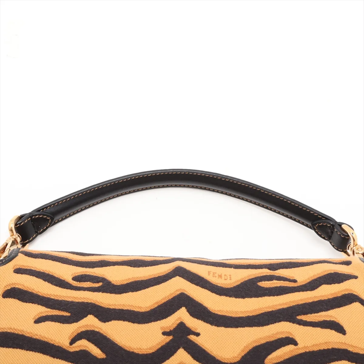 Mamma Bucket 8BR600 Canvas x Leather 2-Way Shoulder Bag Yellow x Black — view 6