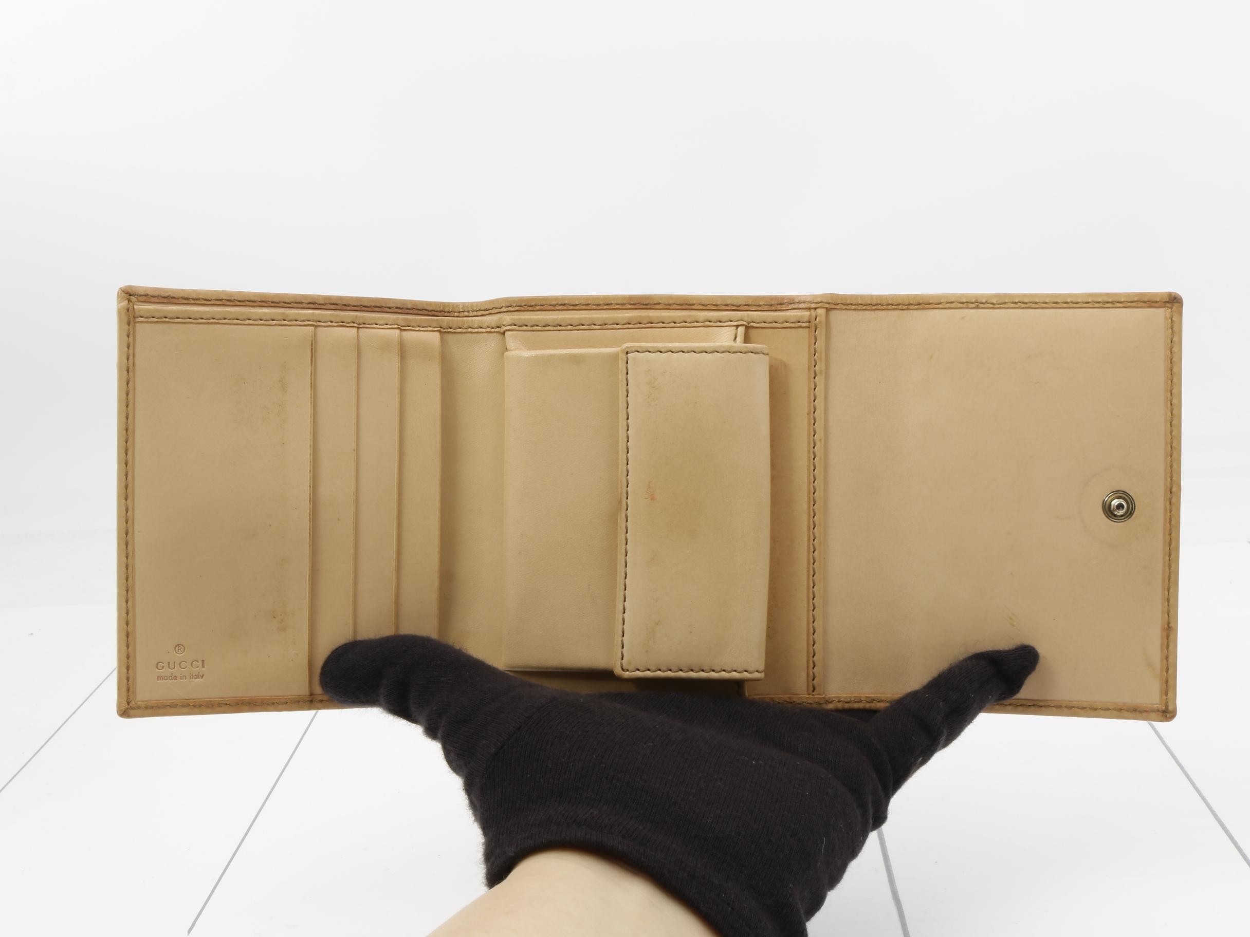 Horsebit Tri-fold Wallet, Flora, 138034, 1502 — view 4