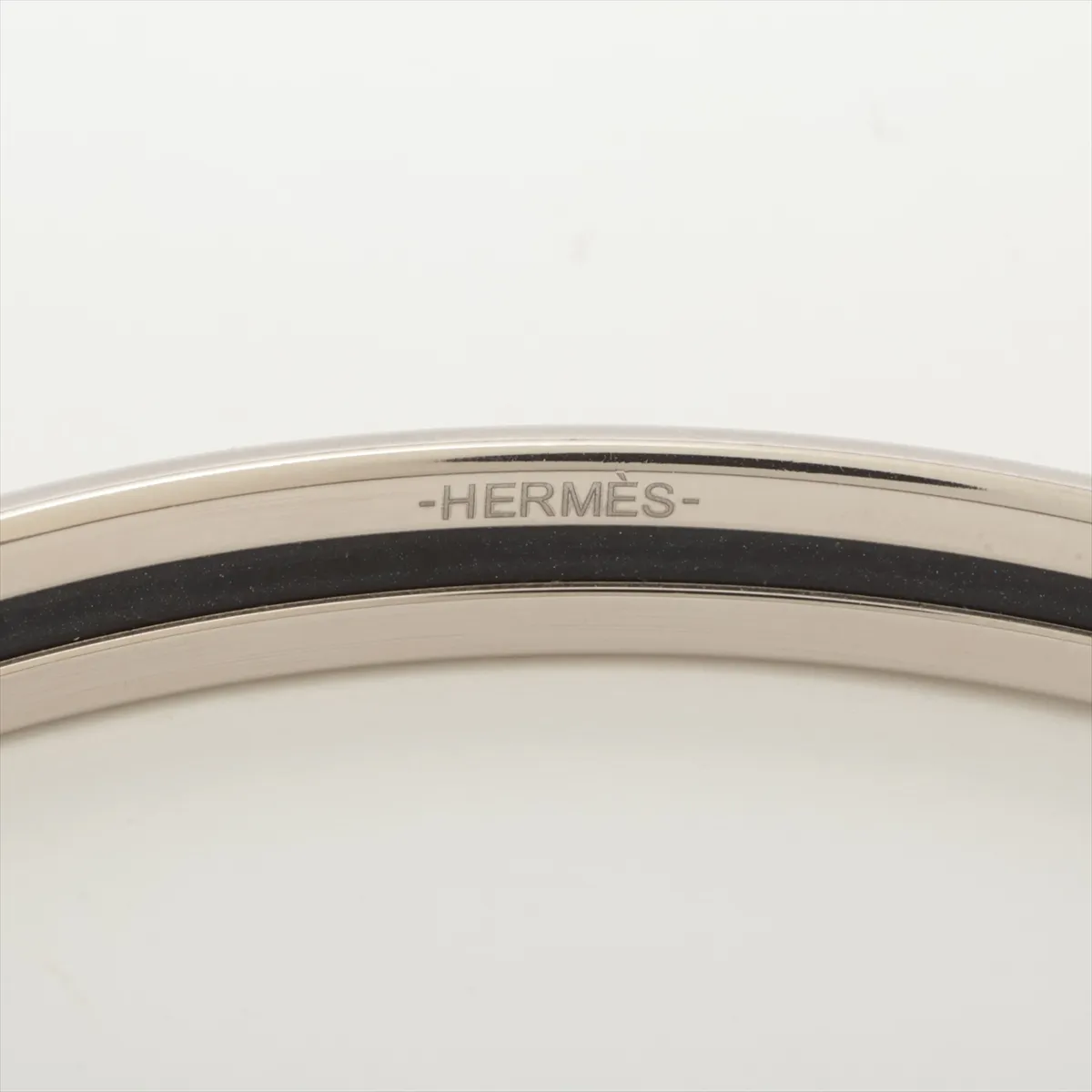 Enamel Bracelet Uni FI0223 Bangle Metal White x Silver Thread — view 4
