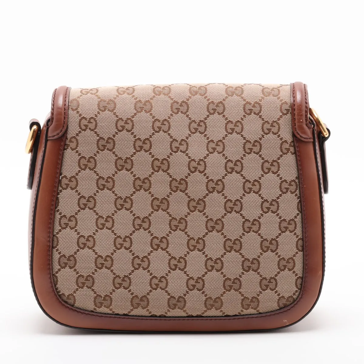 GG Canvas Shoulder Bag, Canvas x Leather, Beige x Brown, 383848 — view 2