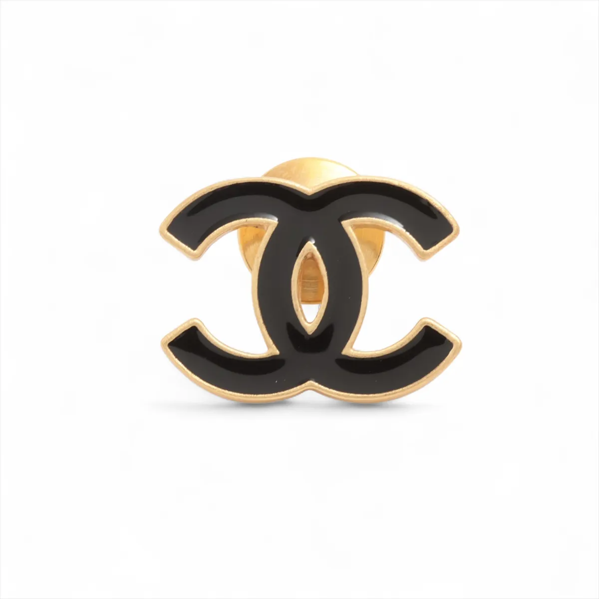 Coco Mark 02A Pin Brooch GP Gold x Black