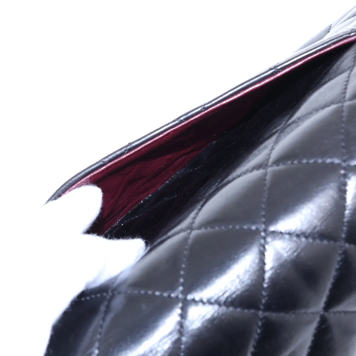 [Individually packaged] Chanel Matelassé 25 Lambskin Double Flap Double Chain Bag, Black with Silver Hardware, 11726946, Serial Number 11, Series A01112 — view 11