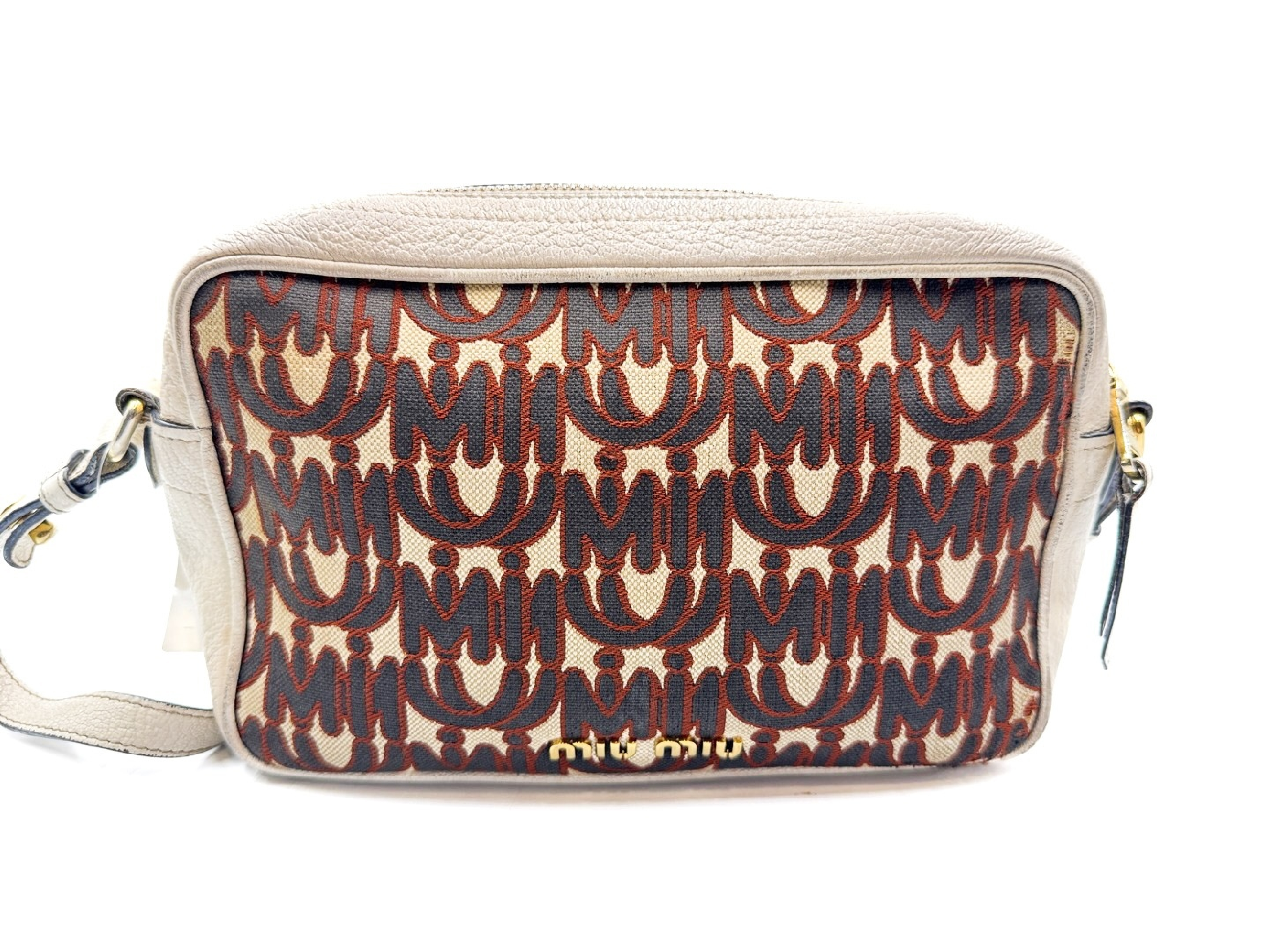 logo leather shoulder bag with gold hardware. — view 2