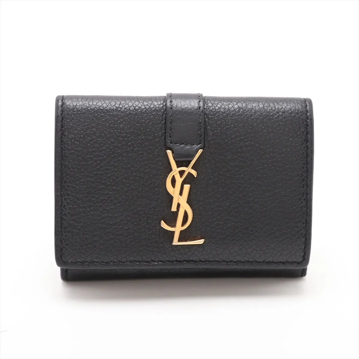 Line Origami Tiny Wallet TGN669959 Leather Compact Wallet Black
