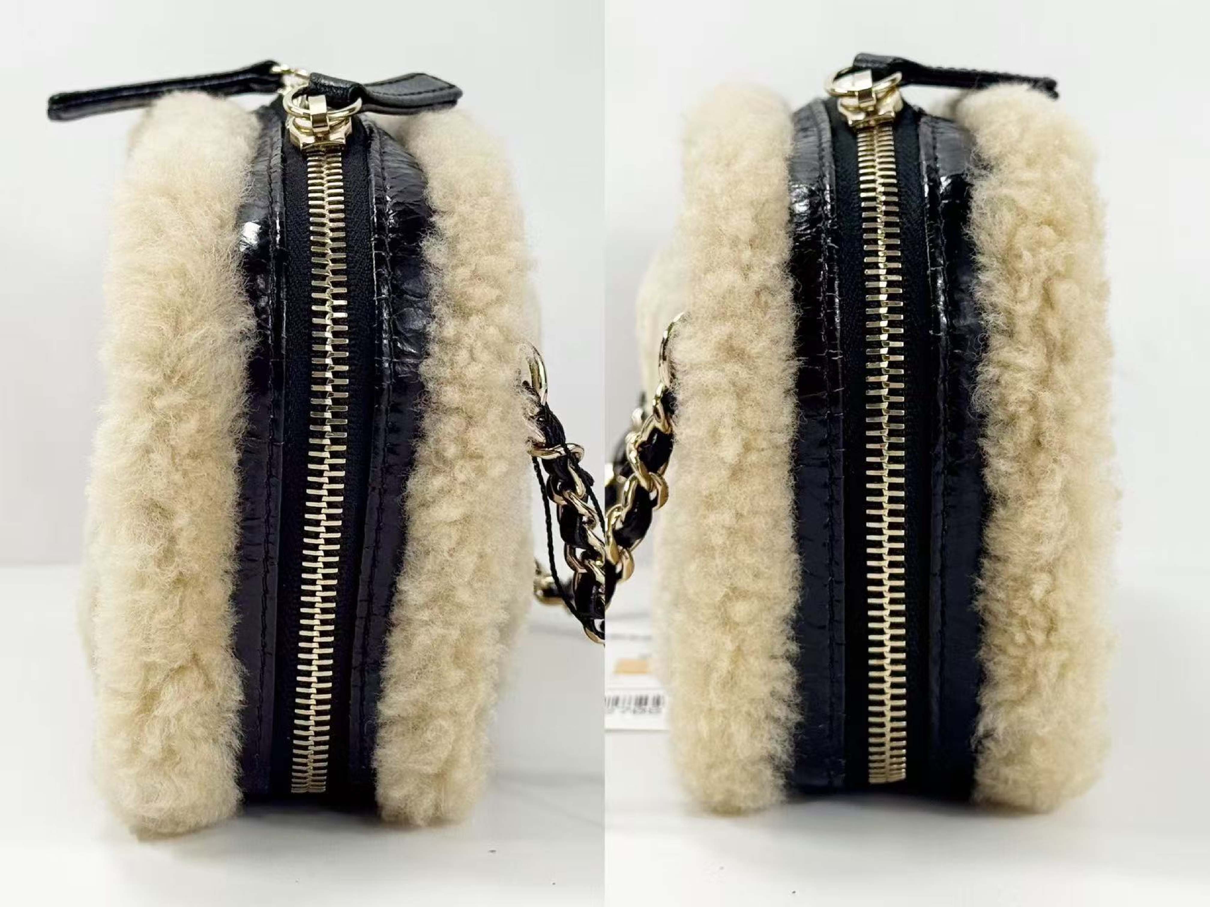 Large Coco Mouton Waist Pouch with Wrinkled Coco Charm, W18/H11/D5cm (approx.), Serial Number in the 28 range, with Authenticity Card and Seal, Gold Hardware, 28858708 Shoulder Bag — view 12